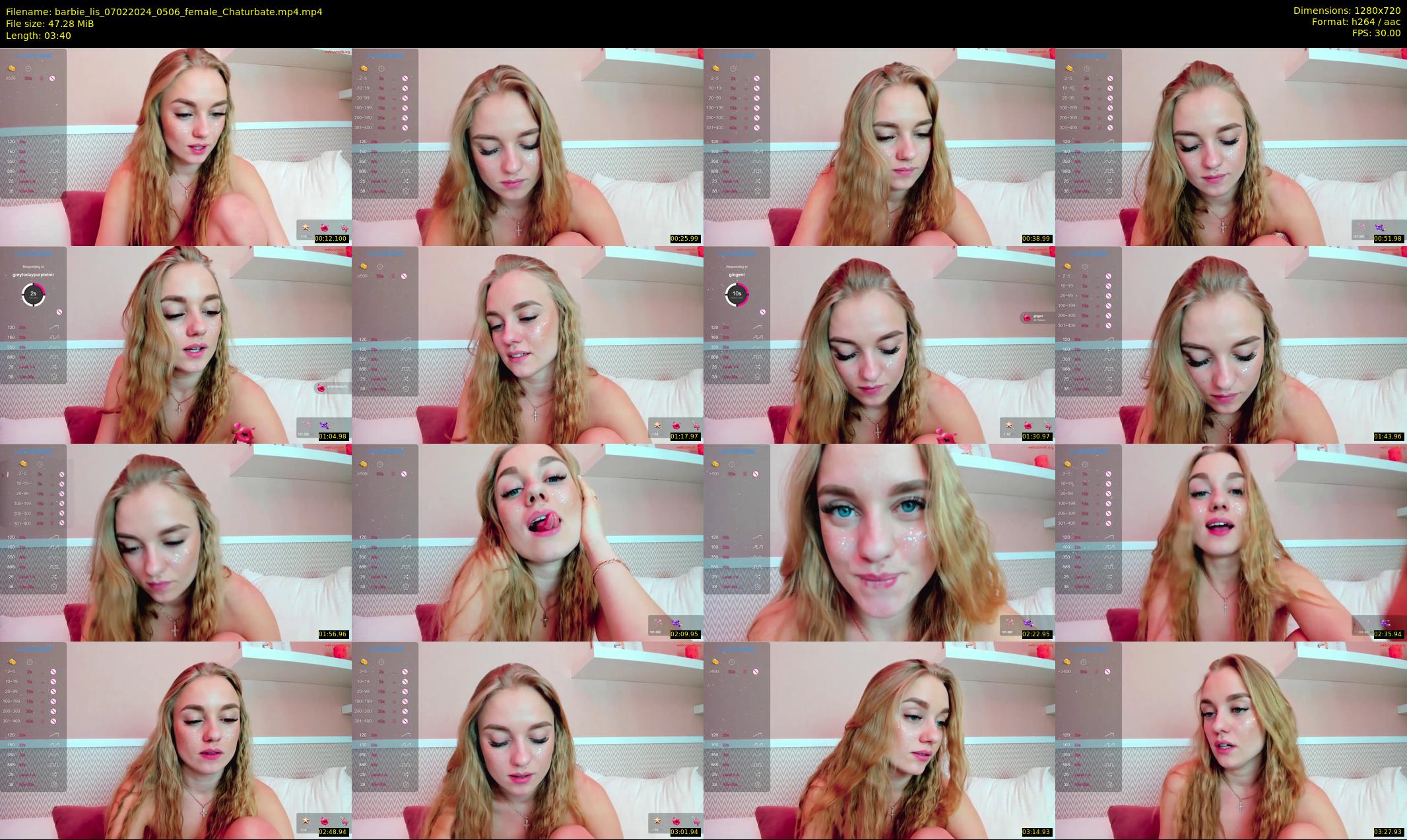 barbie_lis — 4 minute Chaturbate female cam show recording, 720p, Feb 7, 2024