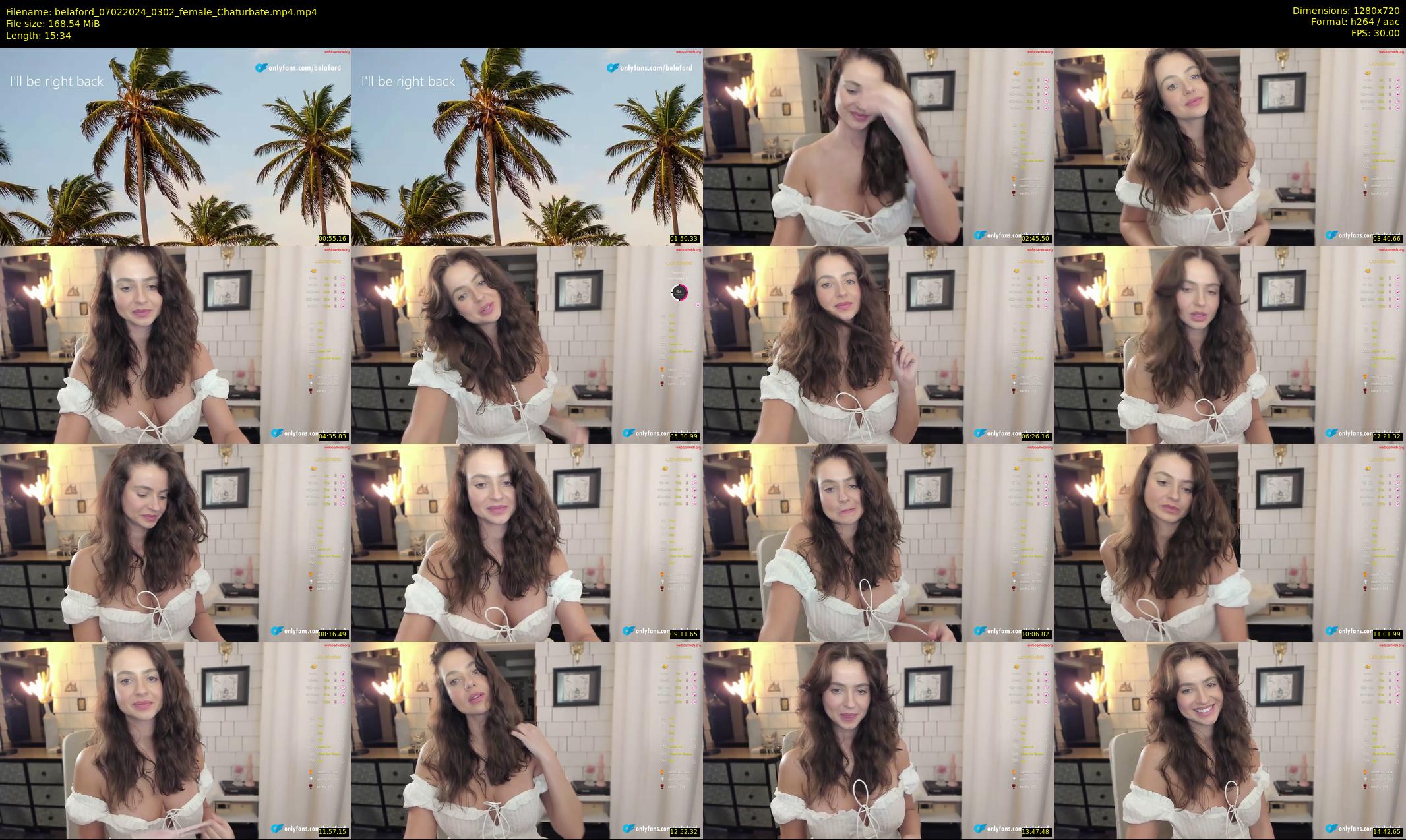 belaford — 16 minute Chaturbate female cam show recording, 720p, Feb 7, 2024