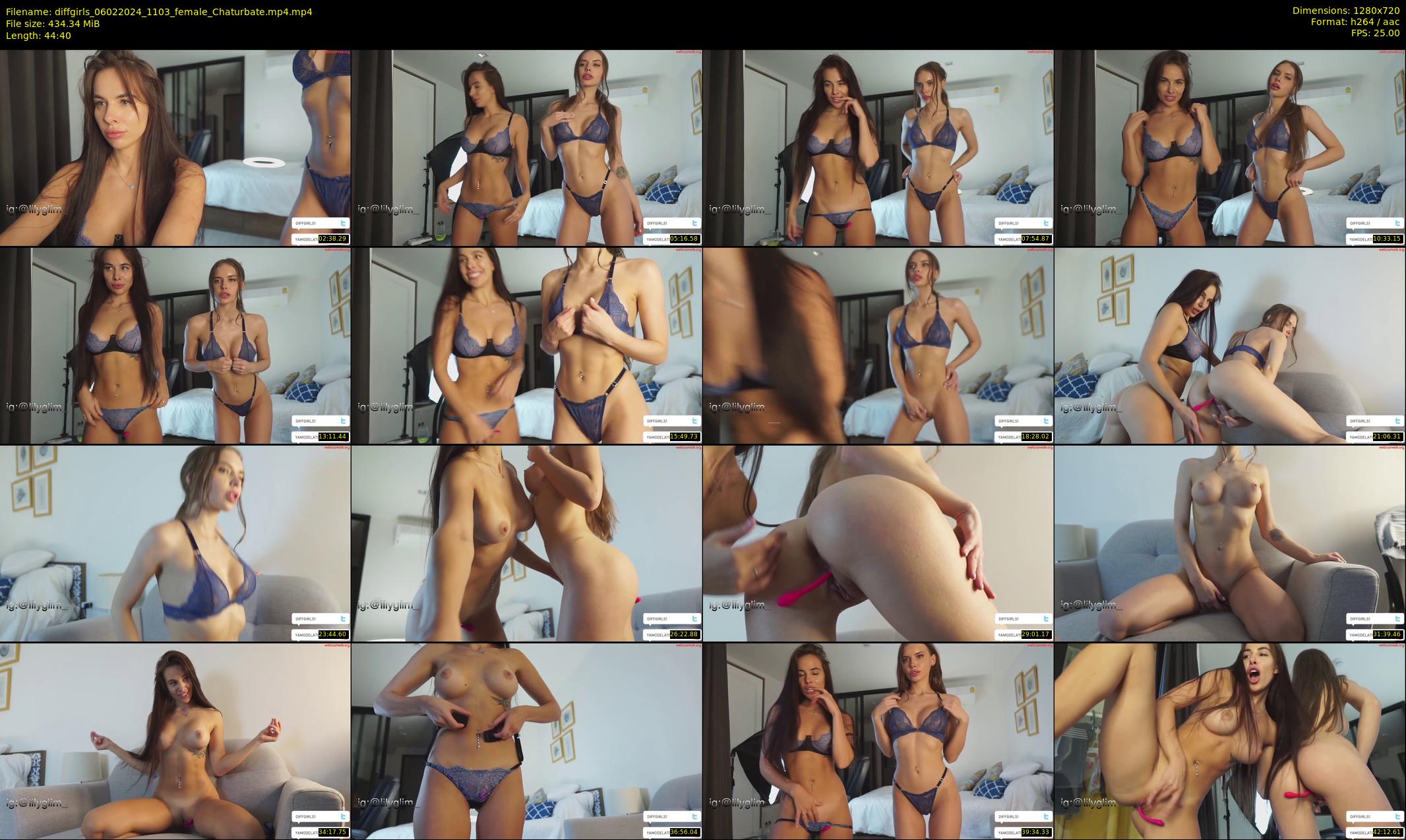 diffgirls — 45 minute Chaturbate female cam show recording, 720p, Feb 6, 2024