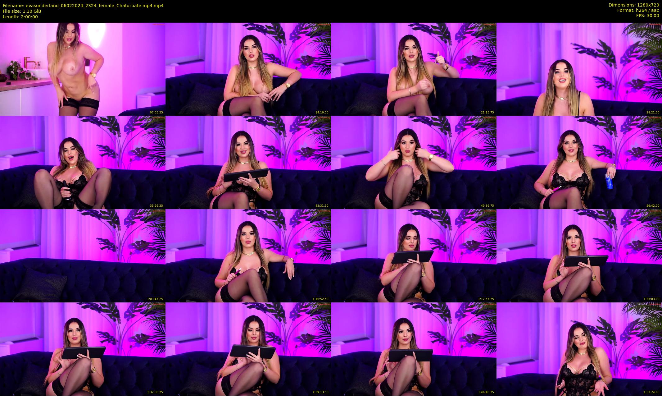evasunderland — 120 minute Chaturbate female cam show recording, 720p, Feb 6, 2024