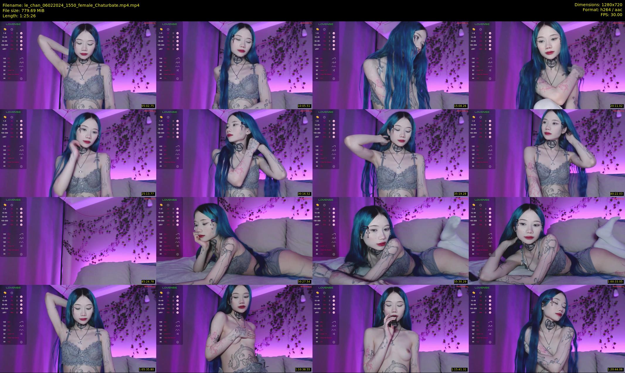 le_chan — 86 minute Chaturbate female cam show recording, 720p, Feb 6, 2024