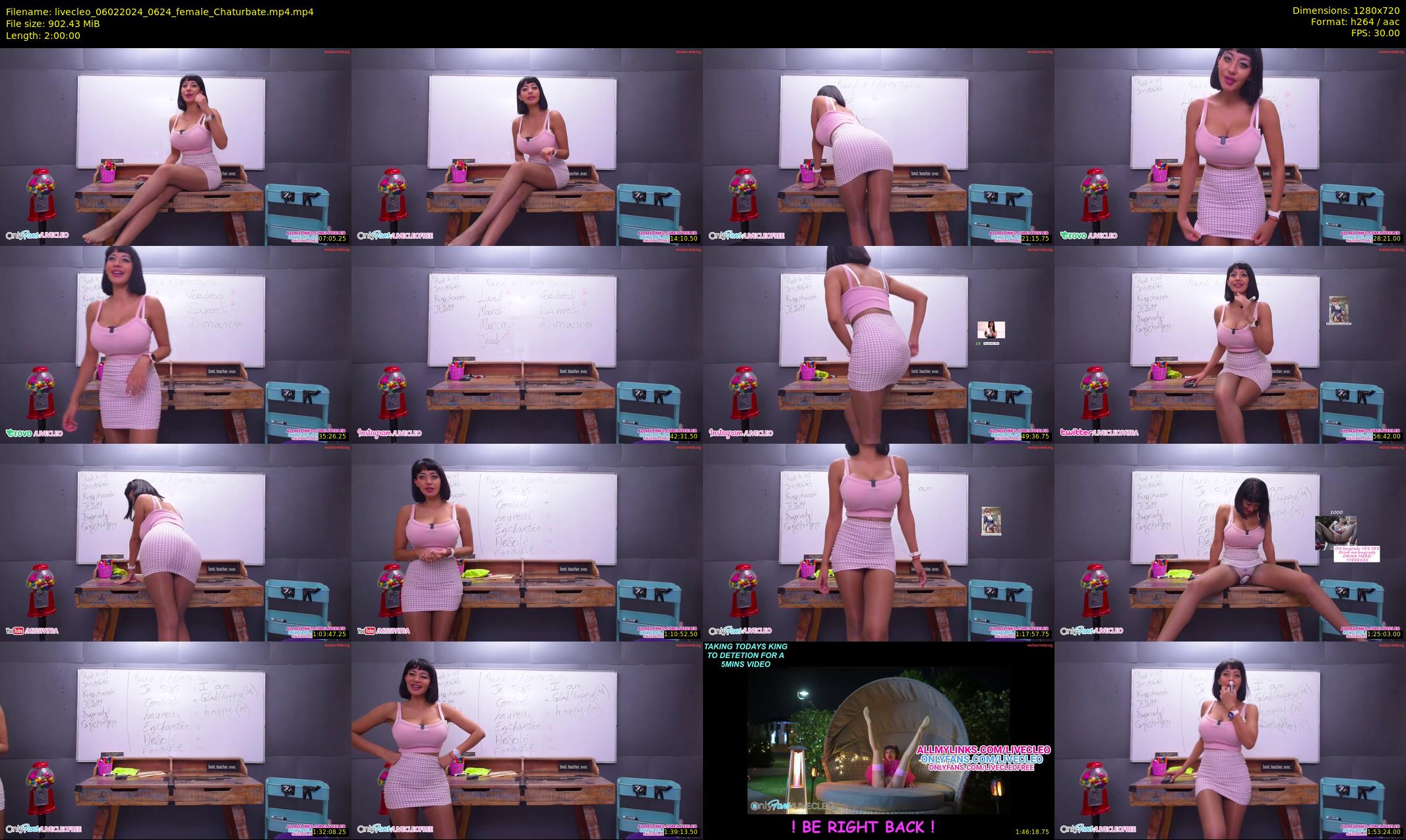livecleo — 120 minute Chaturbate female cam show recording, 720p, Feb 6, 2024