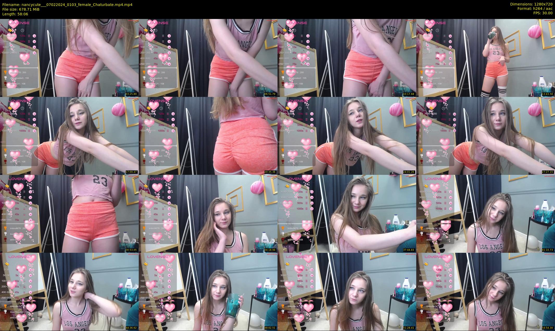 nancycute__ — 59 minute Chaturbate female cam show recording, 720p, Feb 7, 2024