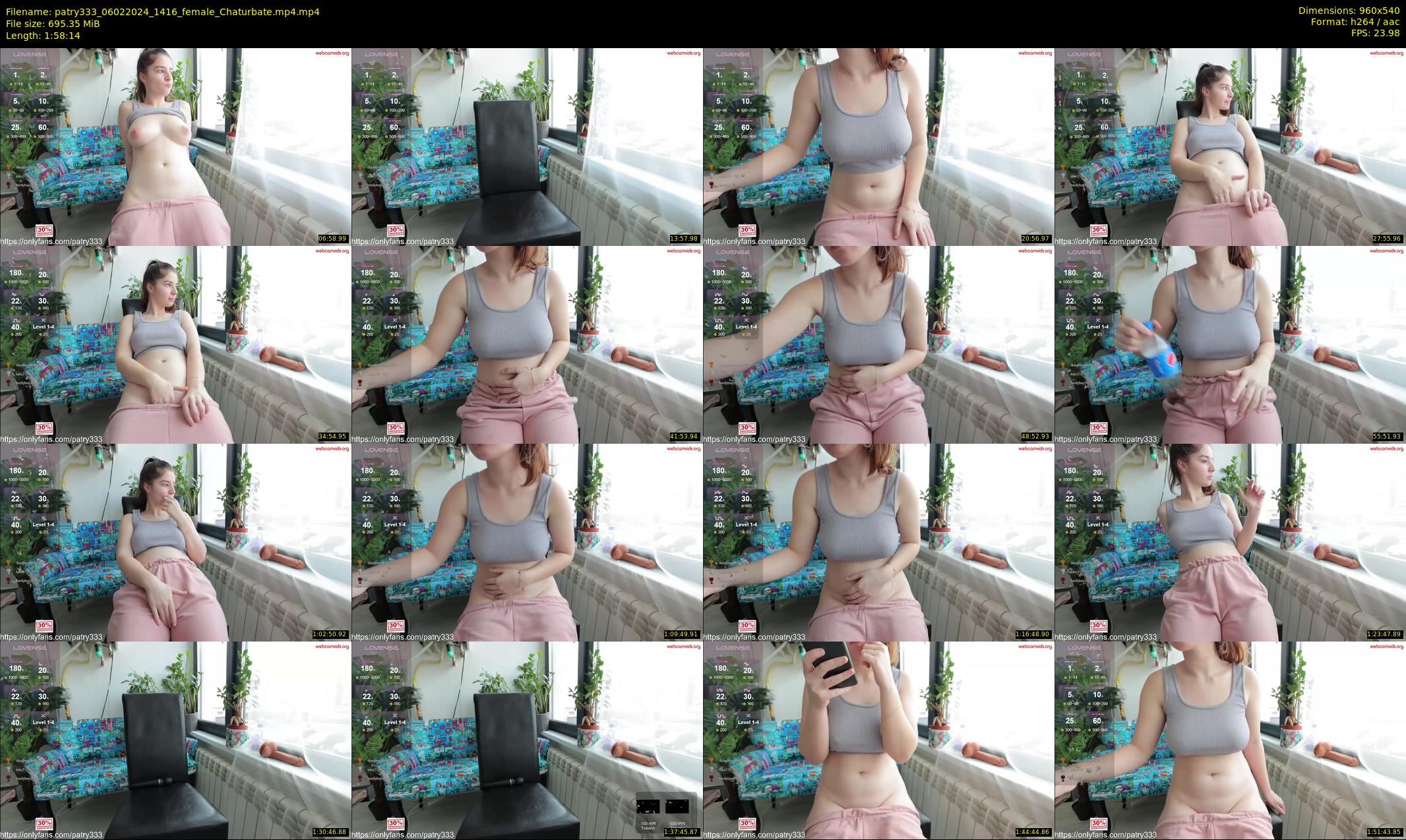 patry333 — 119 minute Chaturbate female cam show recording, 480p, Feb 6, 2024