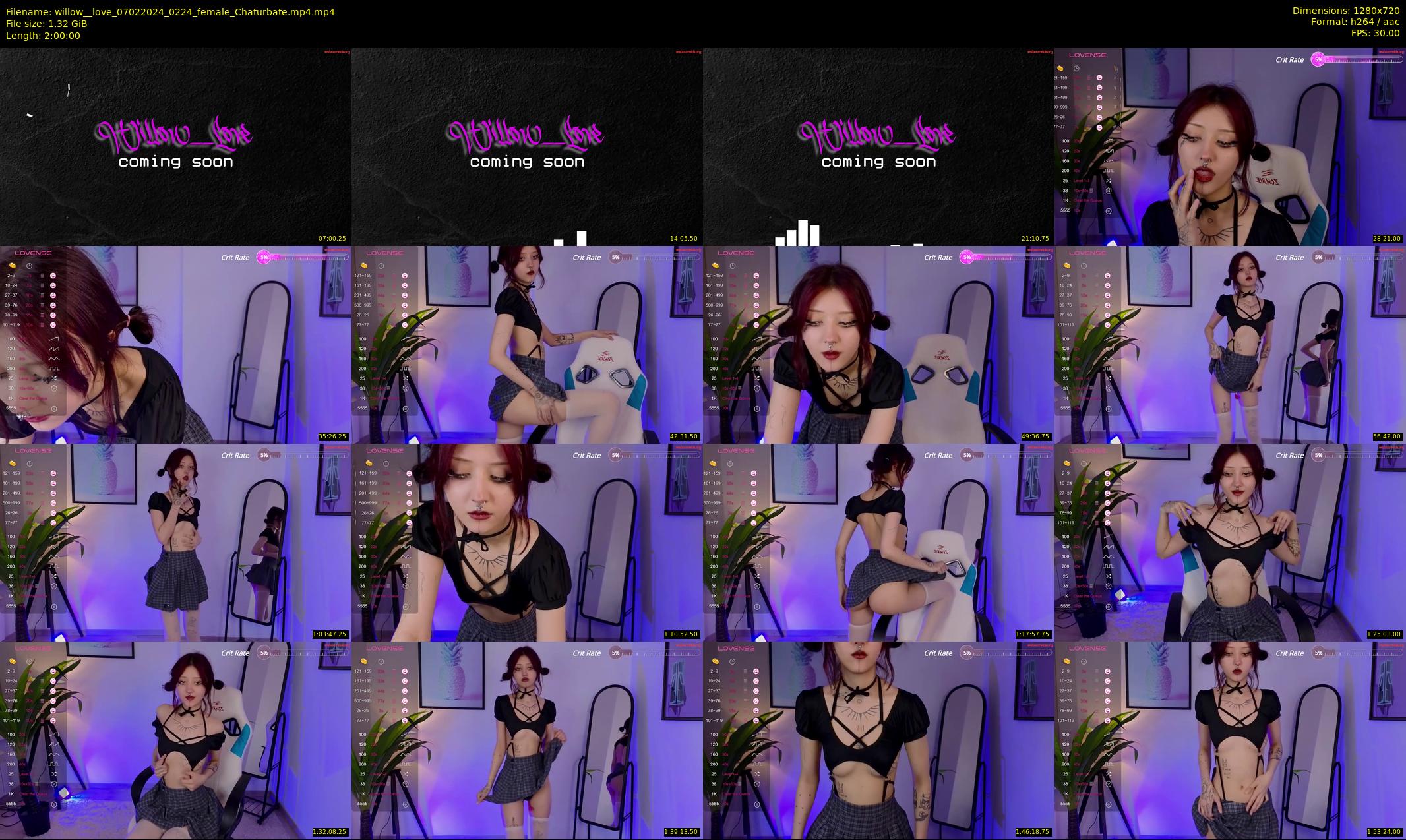 willow__love — 120 minute Chaturbate female cam show recording, 720p, Feb 7, 2024