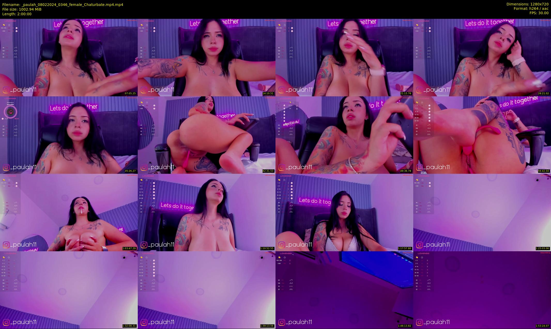 _paulah — 120 minute Chaturbate female cam show recording, 720p, Feb 8, 2024