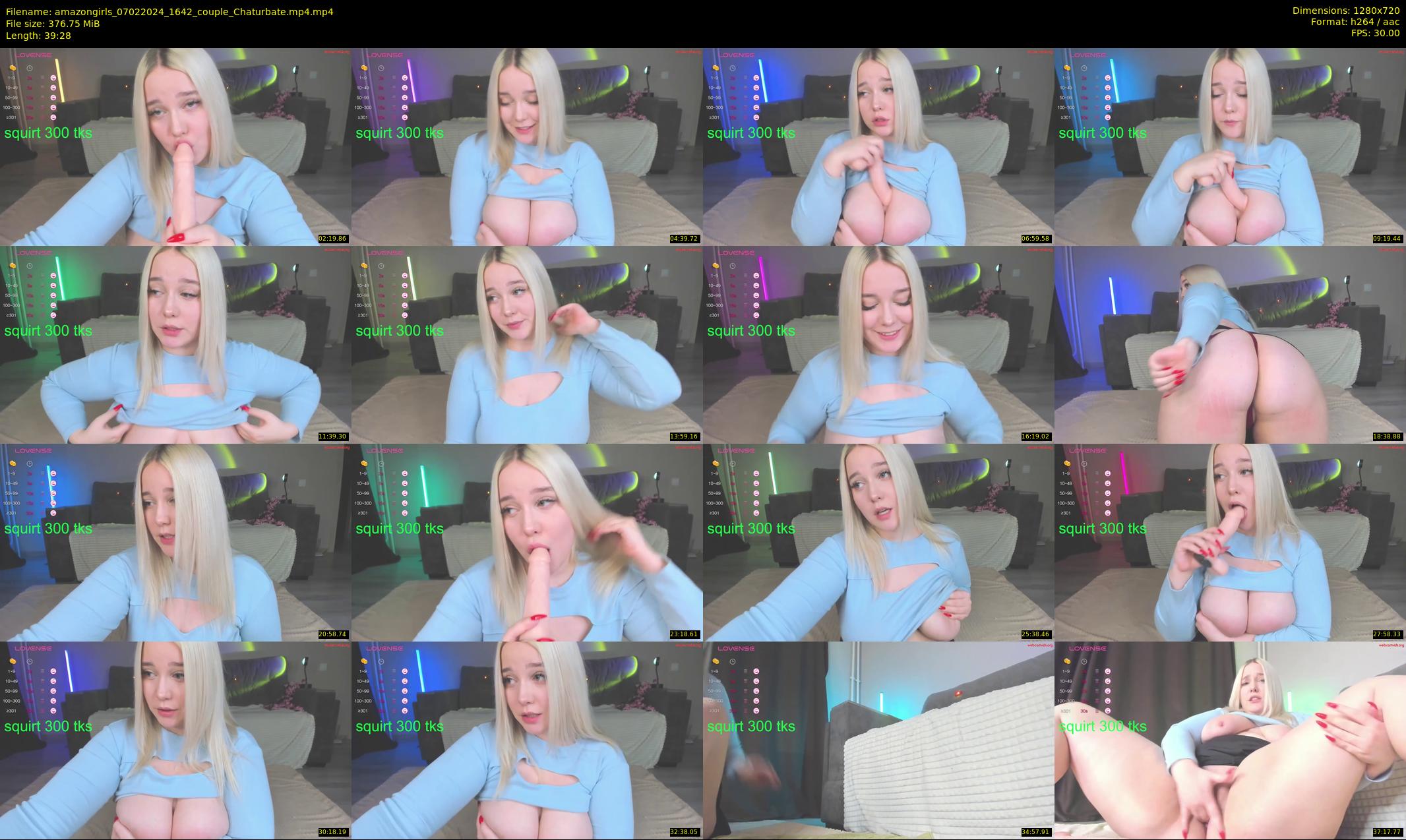 amazongirls — 40 minute Chaturbate couple cam show recording, 720p, Feb 7, 2024