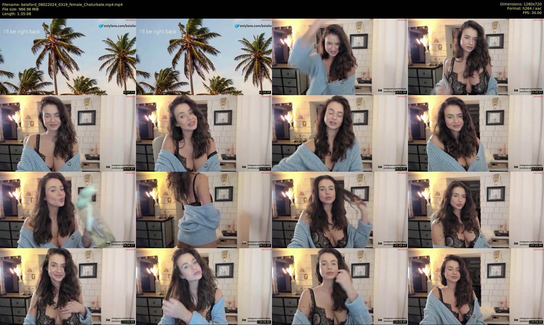 belaford — 96 minute Chaturbate female cam show recording, 720p, Feb 8, 2024