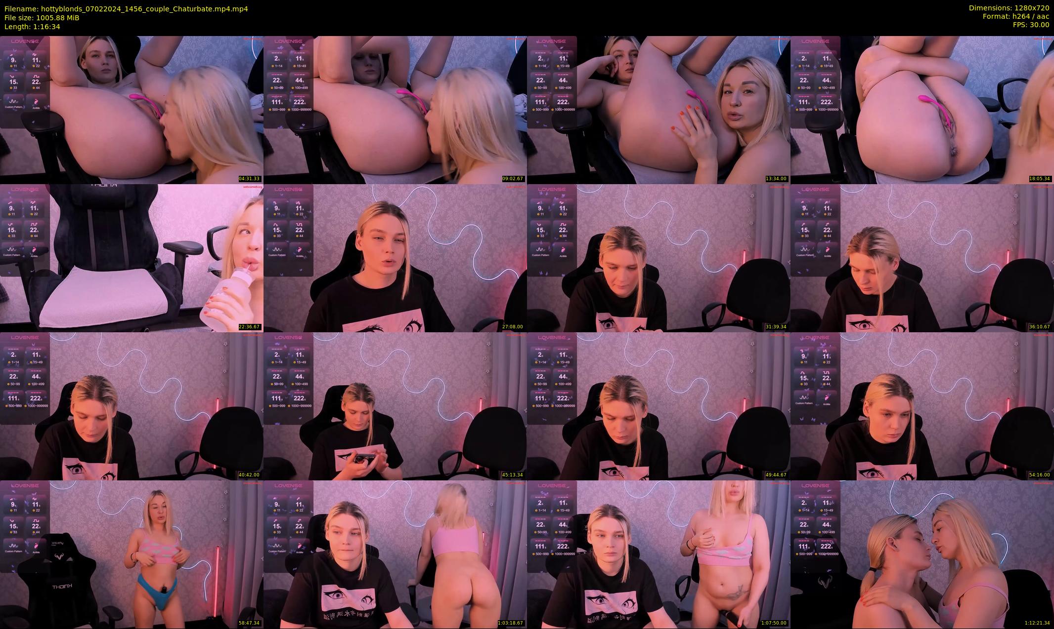 hottyblonds — 77 minute Chaturbate couple cam show recording, 720p, Feb 7, 2024