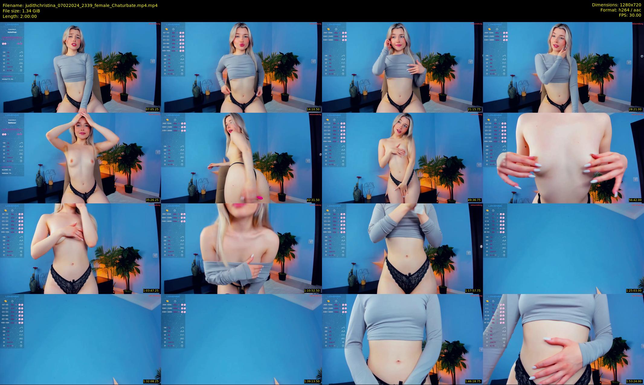 judithchristina — 120 minute Chaturbate female cam show recording, 720p, Feb 7, 2024