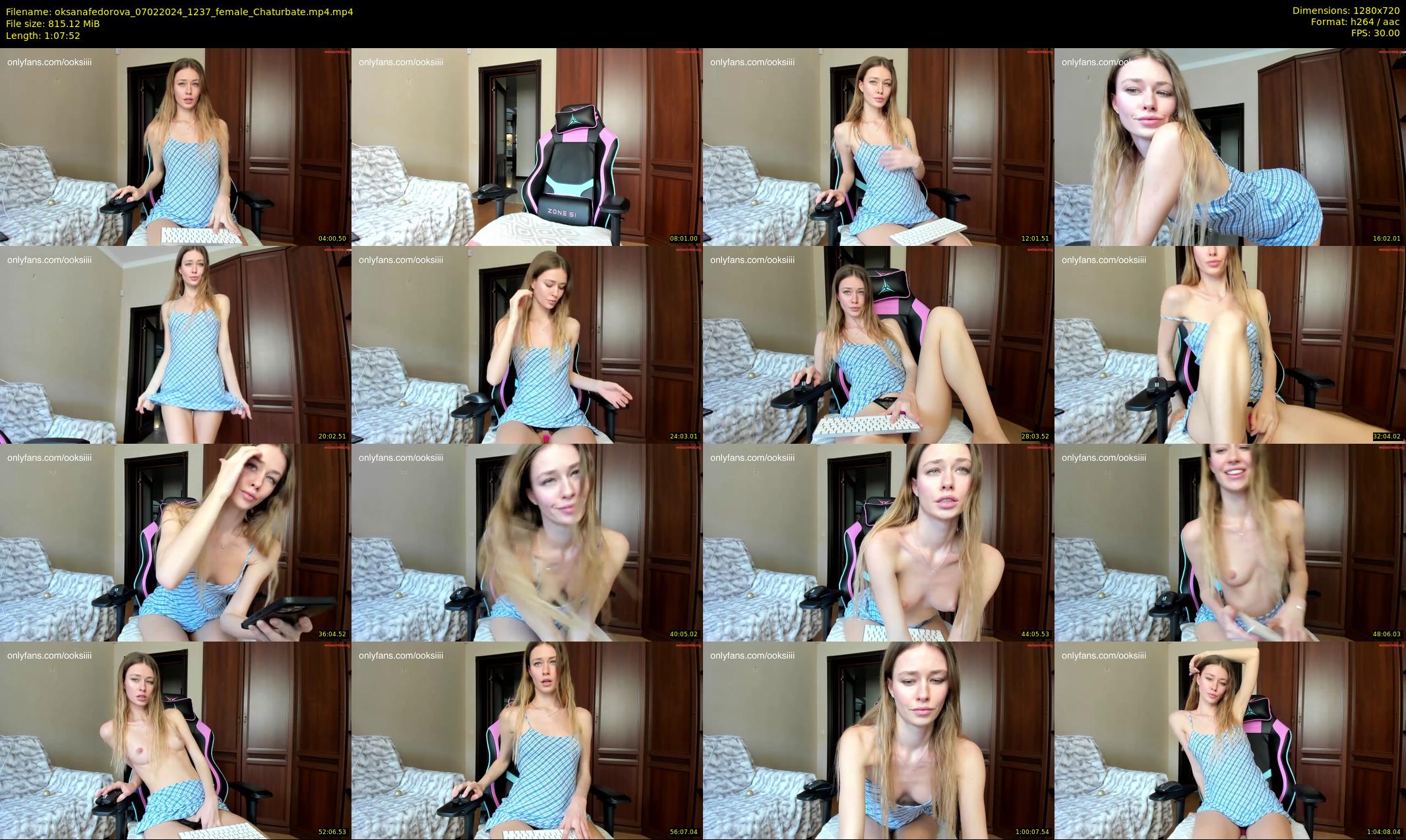 oksanafedorova — 68 minute Chaturbate female cam show recording, 720p, Feb 7, 2024