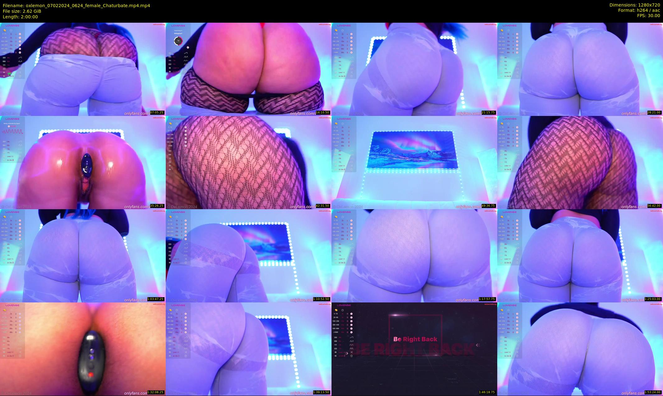 oxlemon — 120 minute Chaturbate female cam show recording, 720p, Feb 7, 2024