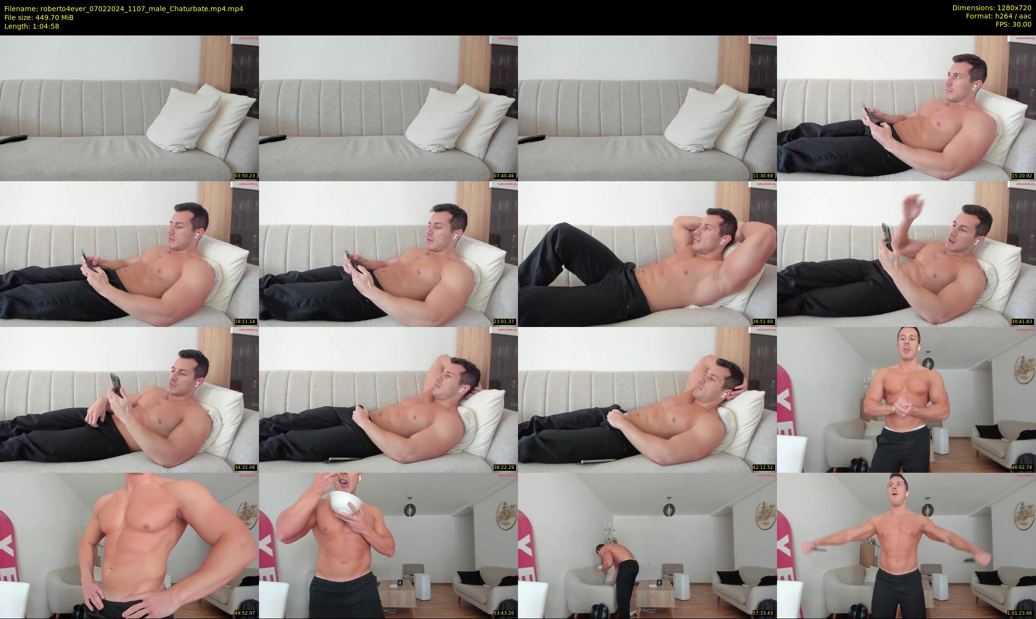 roberto4ever — 65 minute Chaturbate male cam show recording, 720p, Feb 7, 2024