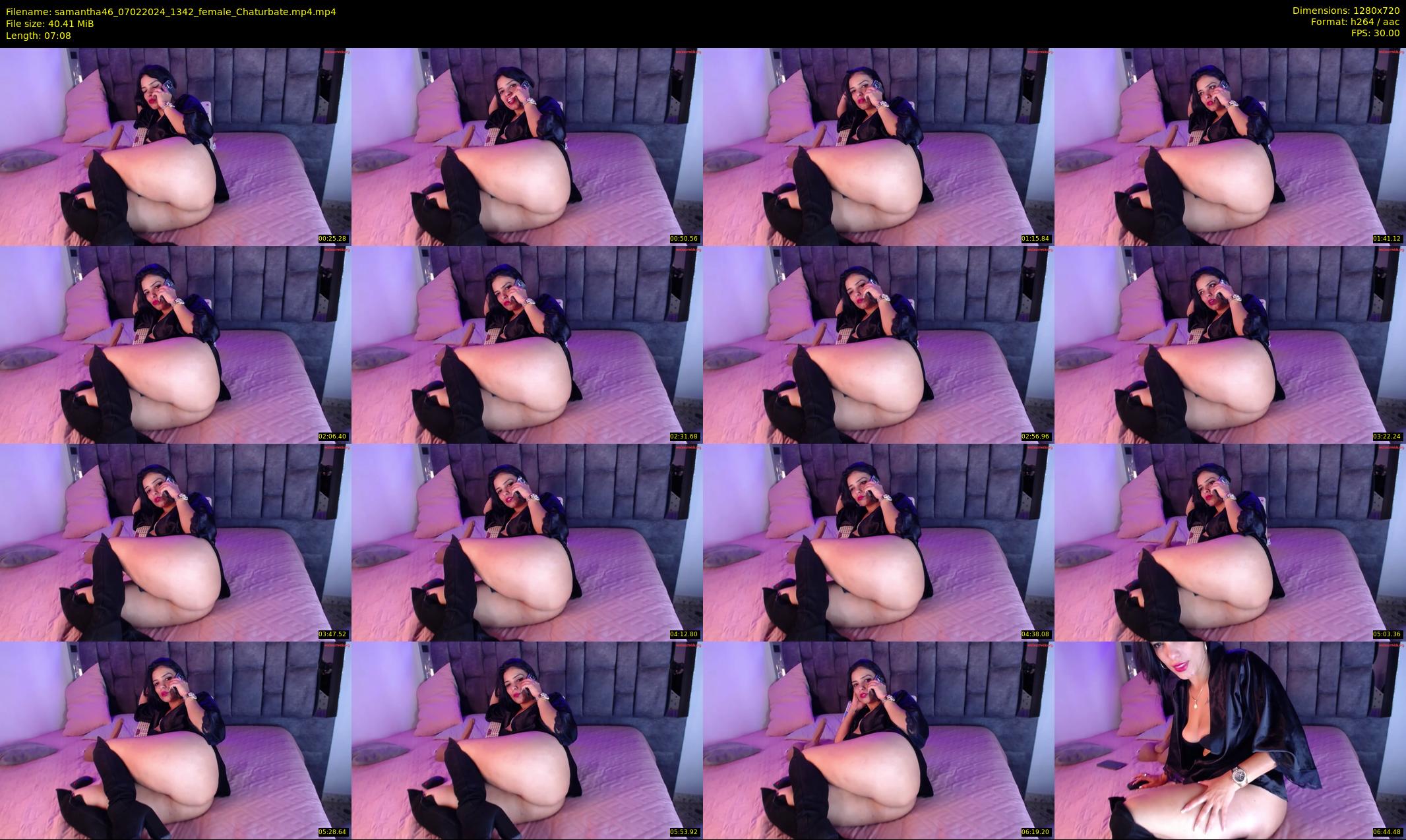 samantha46 — 8 minute Chaturbate female cam show recording, 720p, Feb 7, 2024