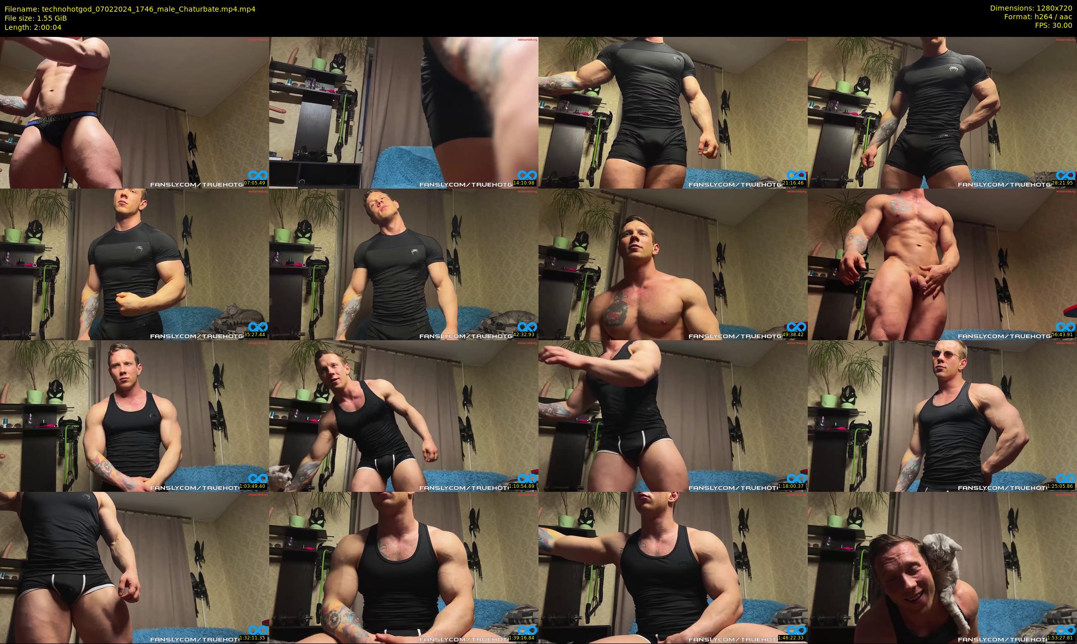 technohotgod — 121 minute Chaturbate male cam show recording, 720p, Feb 7, 2024