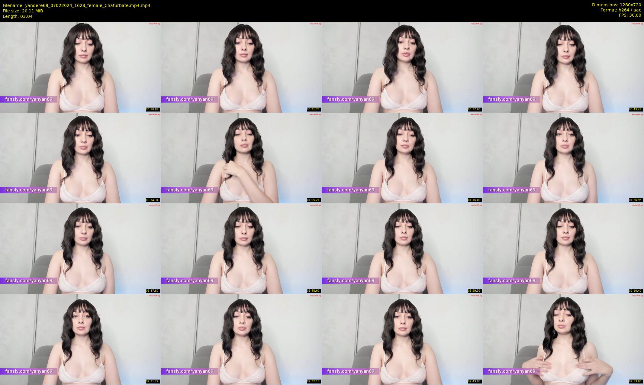 yandere69 — 4 minute Chaturbate female cam show recording, 720p, Feb 7, 2024