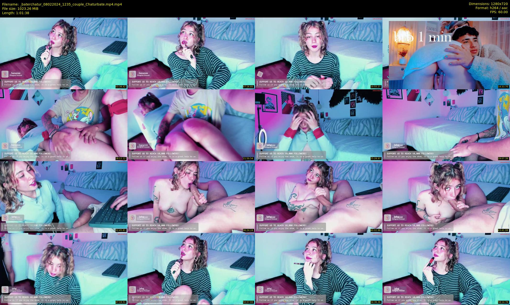 _baterchatur — 62 minute Chaturbate couple cam show recording, 720p, Feb 8, 2024