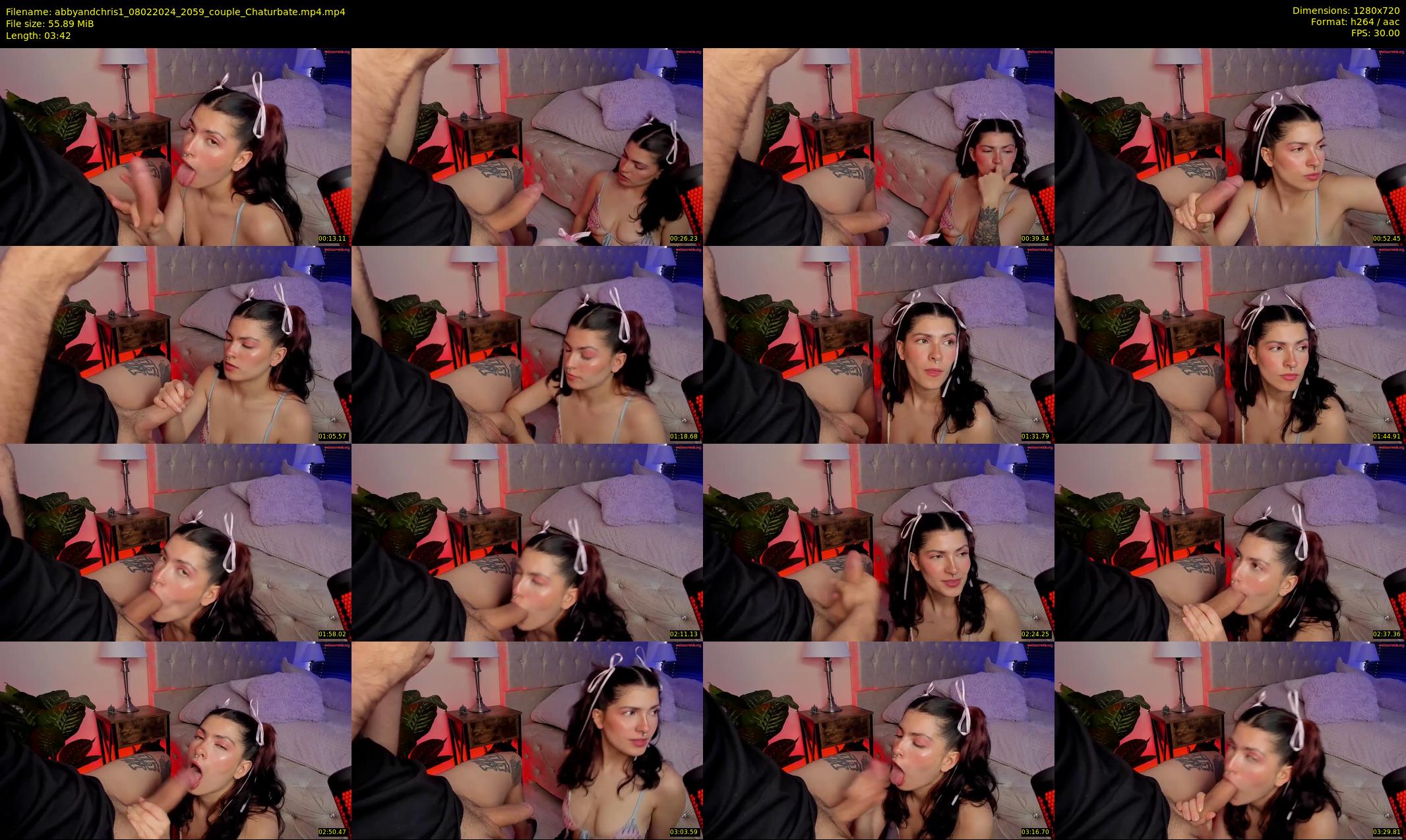 abbyandchris1 — 4 minute Chaturbate couple cam show recording, 720p, Feb 8, 2024