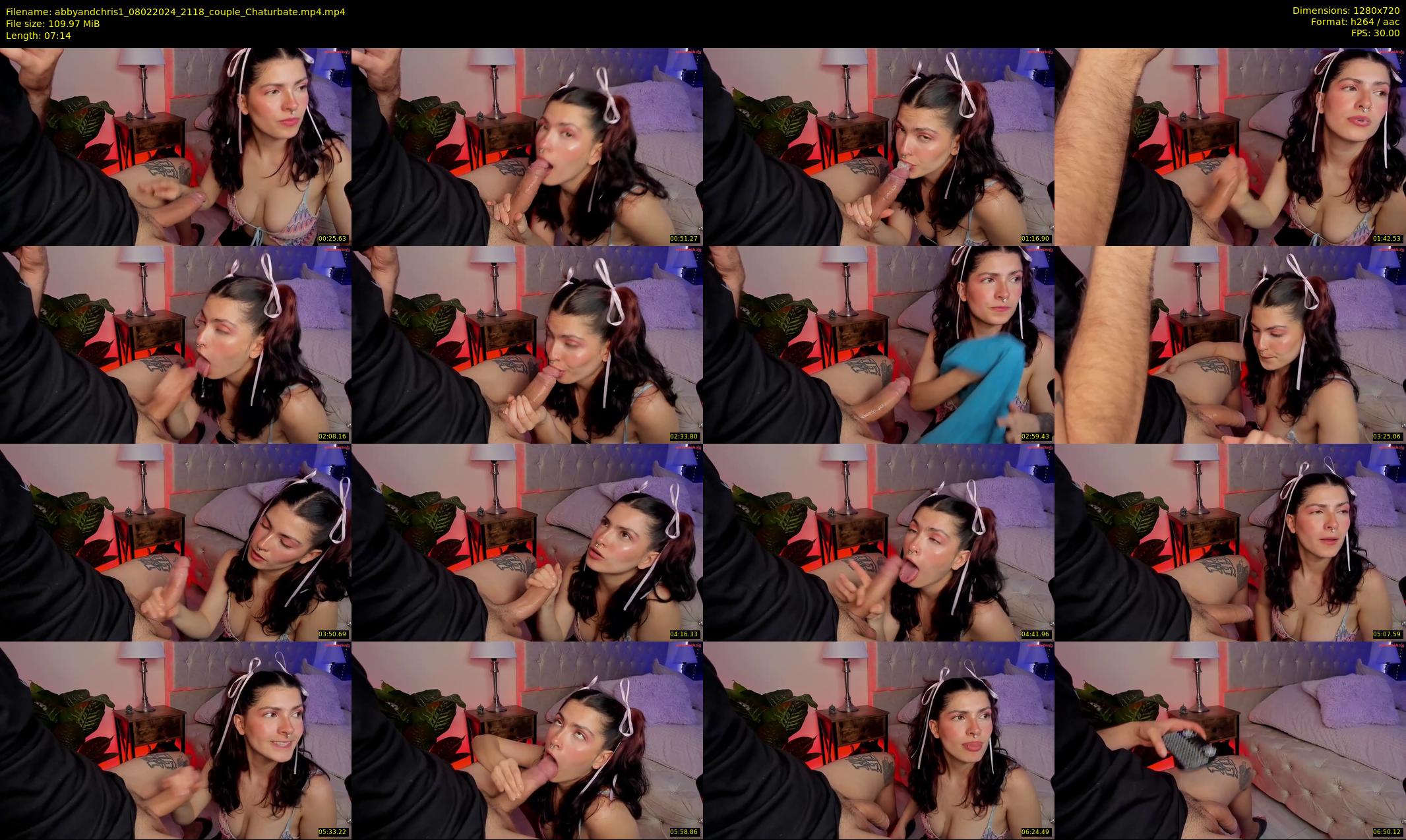 abbyandchris1 — 8 minute Chaturbate couple cam show recording, 720p, Feb 8, 2024