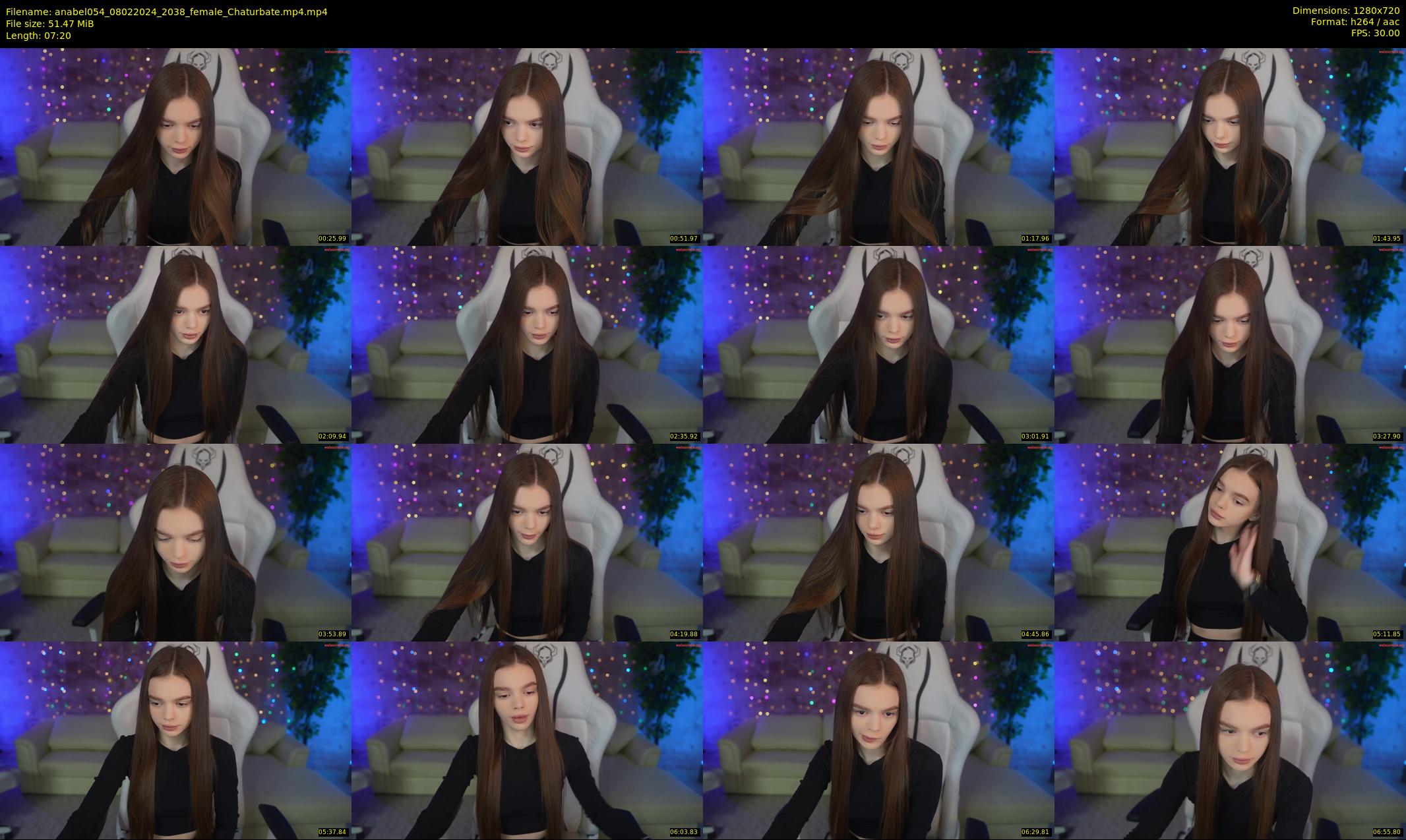 anabel054 — 8 minute Chaturbate female cam show recording, 720p, Feb 8, 2024