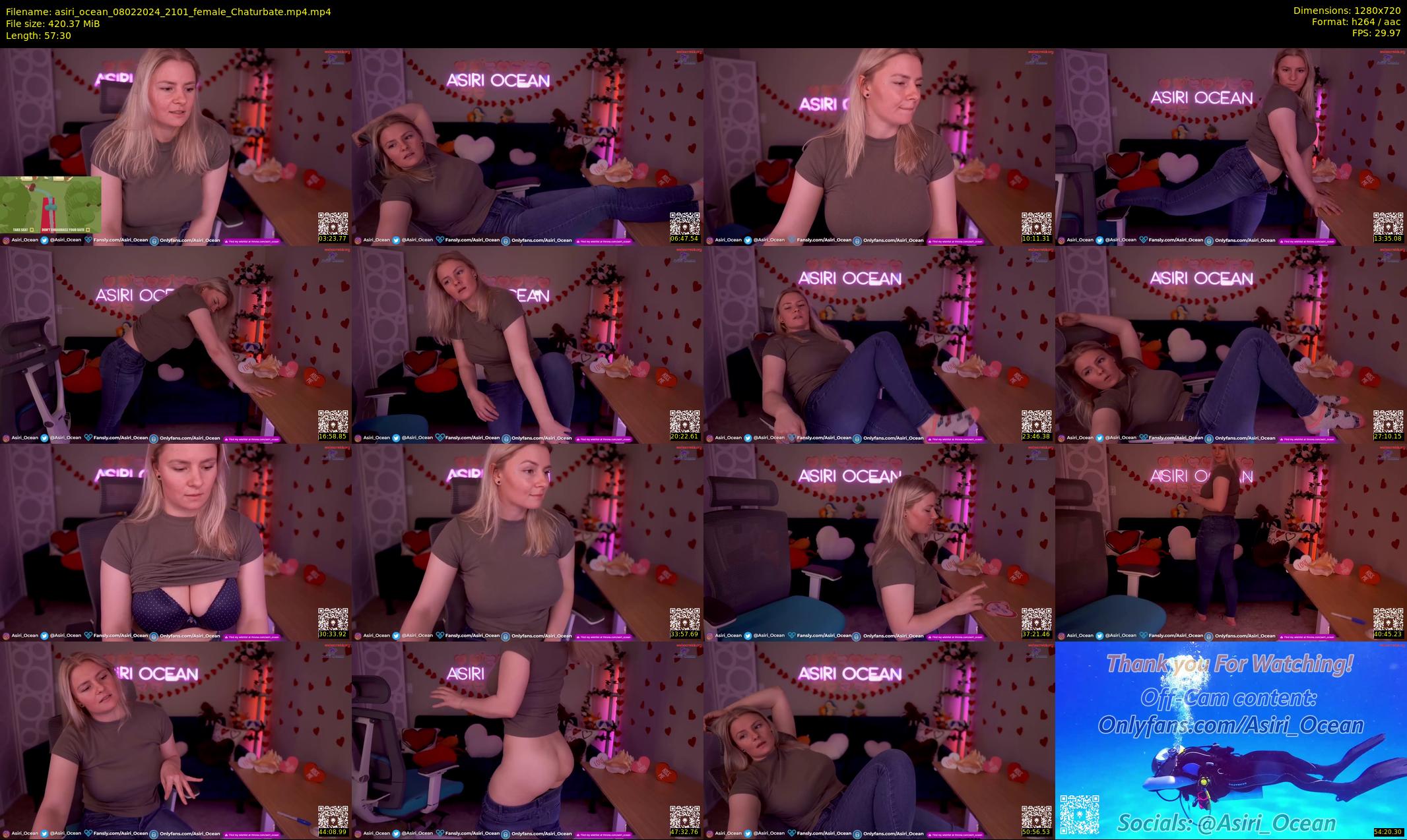 asiri_ocean — 58 minute Chaturbate female cam show recording, 720p, Feb 8, 2024