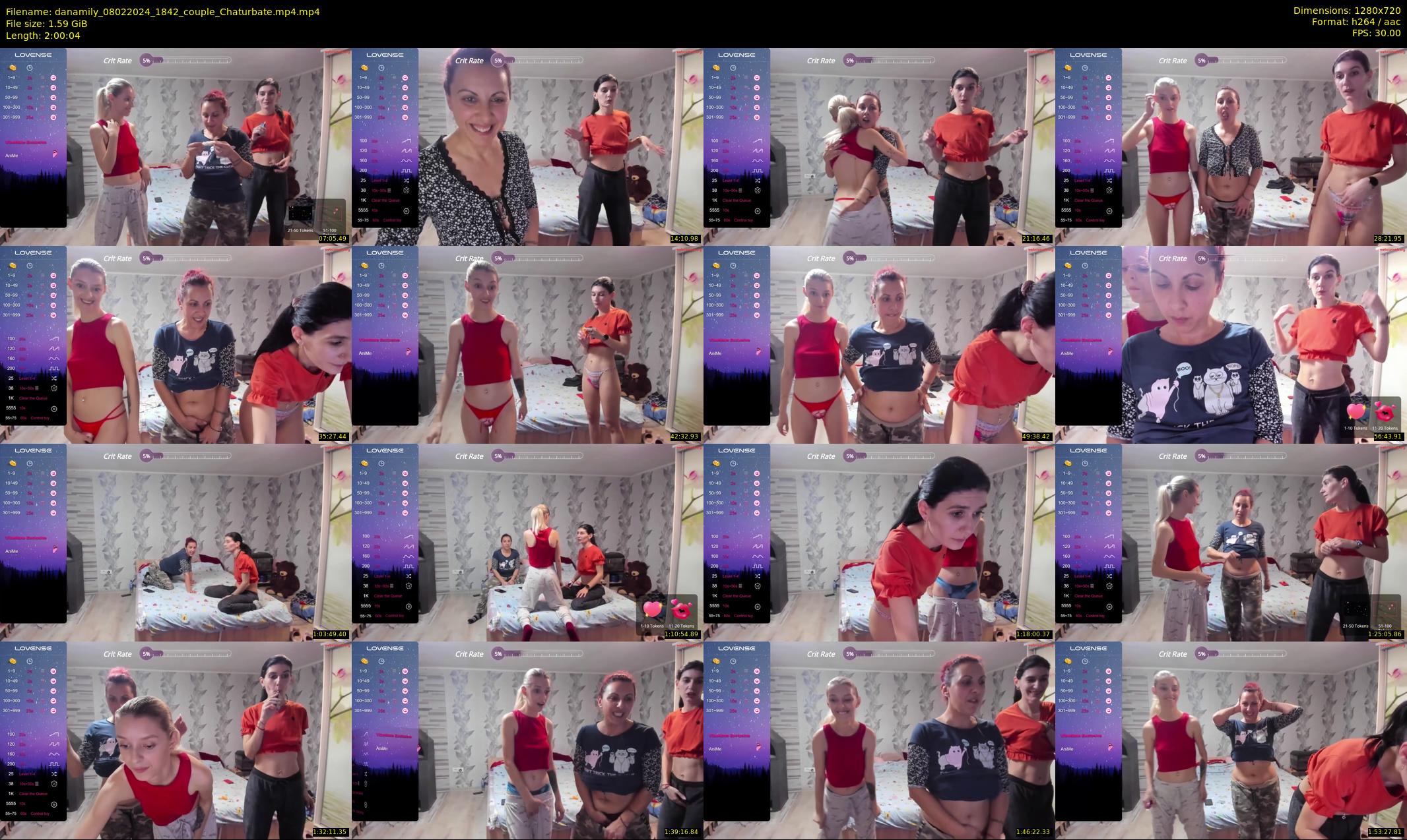 danamily — 121 minute Chaturbate female cam show recording, 720p, Feb 8, 2024