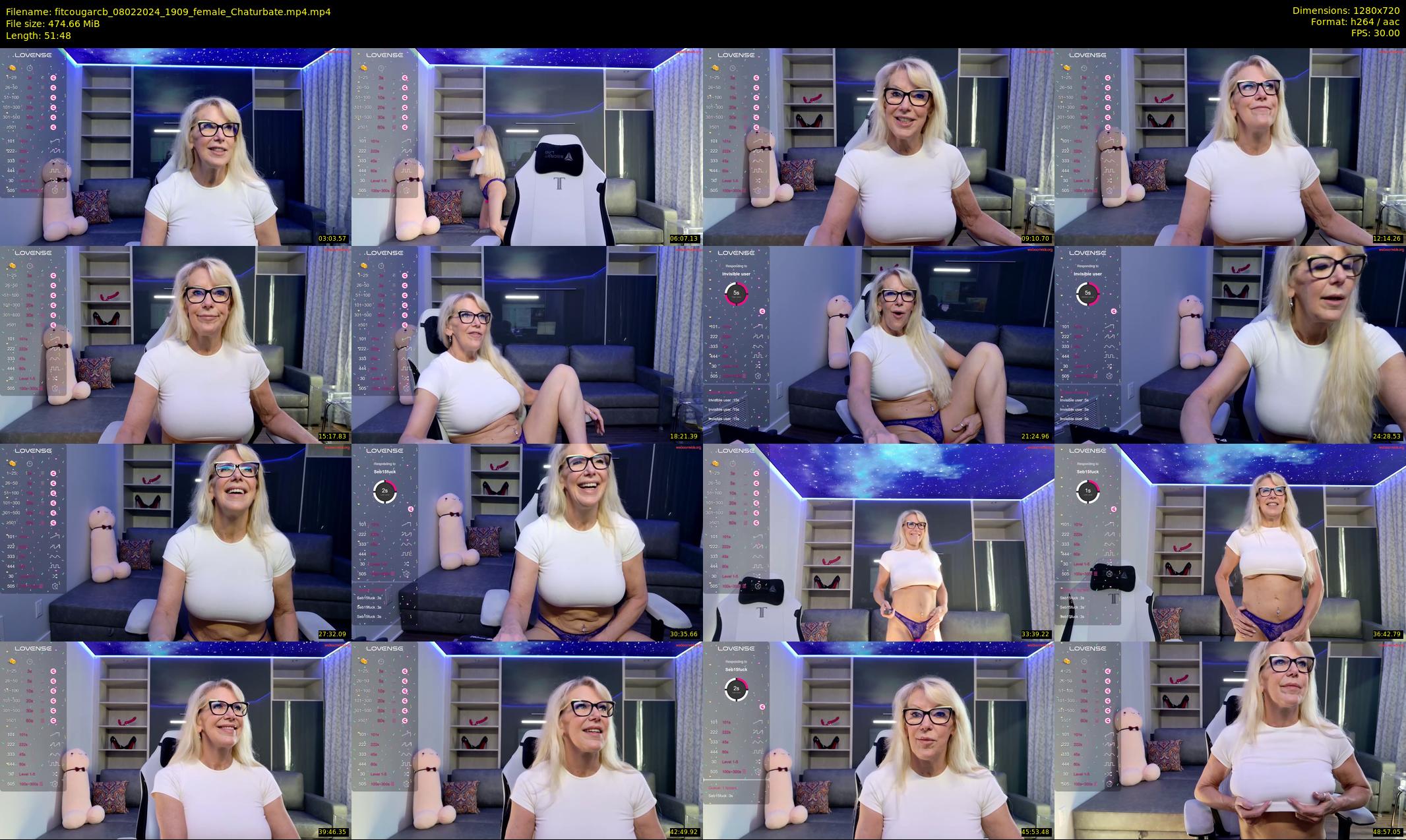 fitcougarcb — 52 minute Chaturbate female cam show recording, 720p, Feb 8, 2024