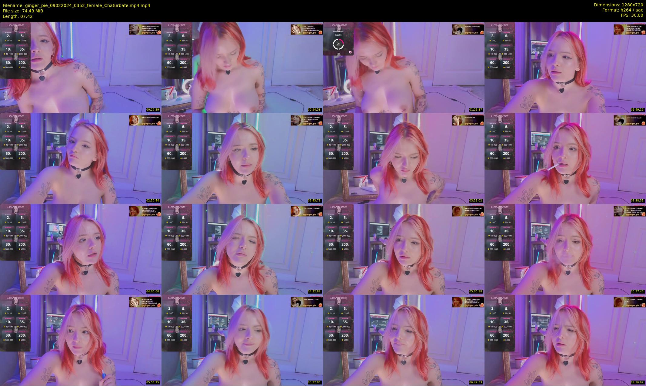 ginger_pie — 8 minute Chaturbate female cam show recording, 720p, Feb 9, 2024