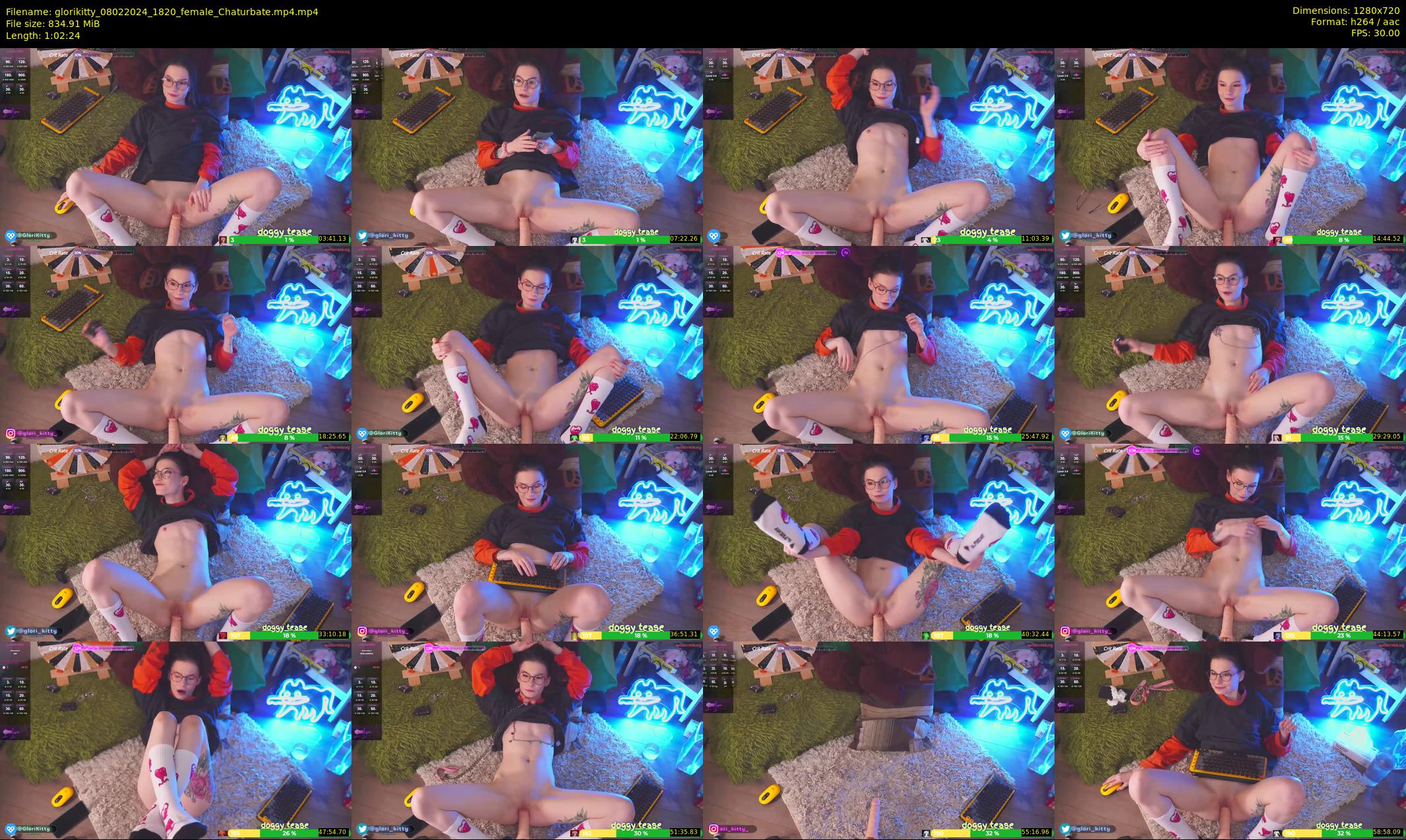glorikitty — 63 minute Chaturbate female cam show recording, 720p, Feb 8, 2024