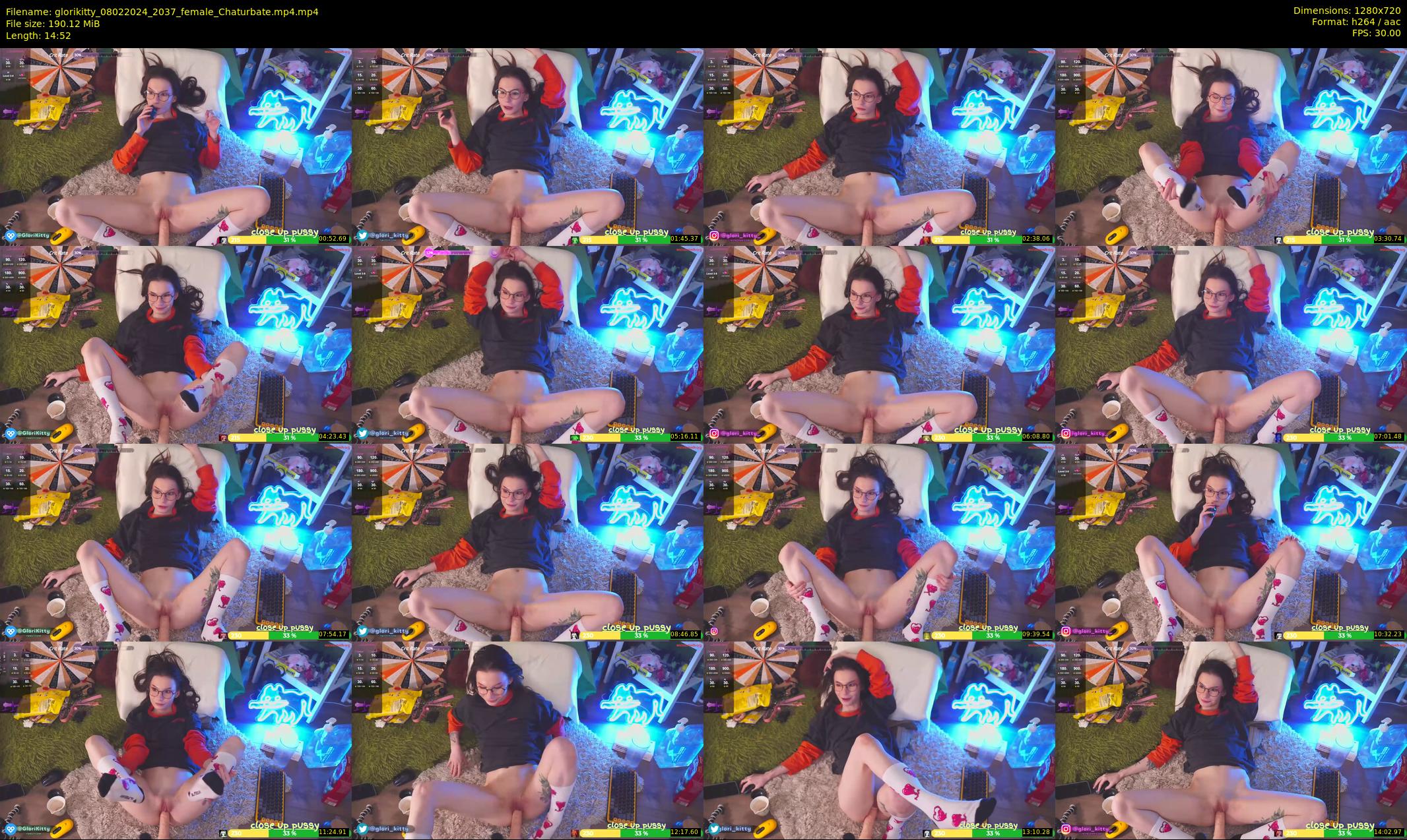 glorikitty — 15 minute Chaturbate female cam show recording, 720p, Feb 8, 2024
