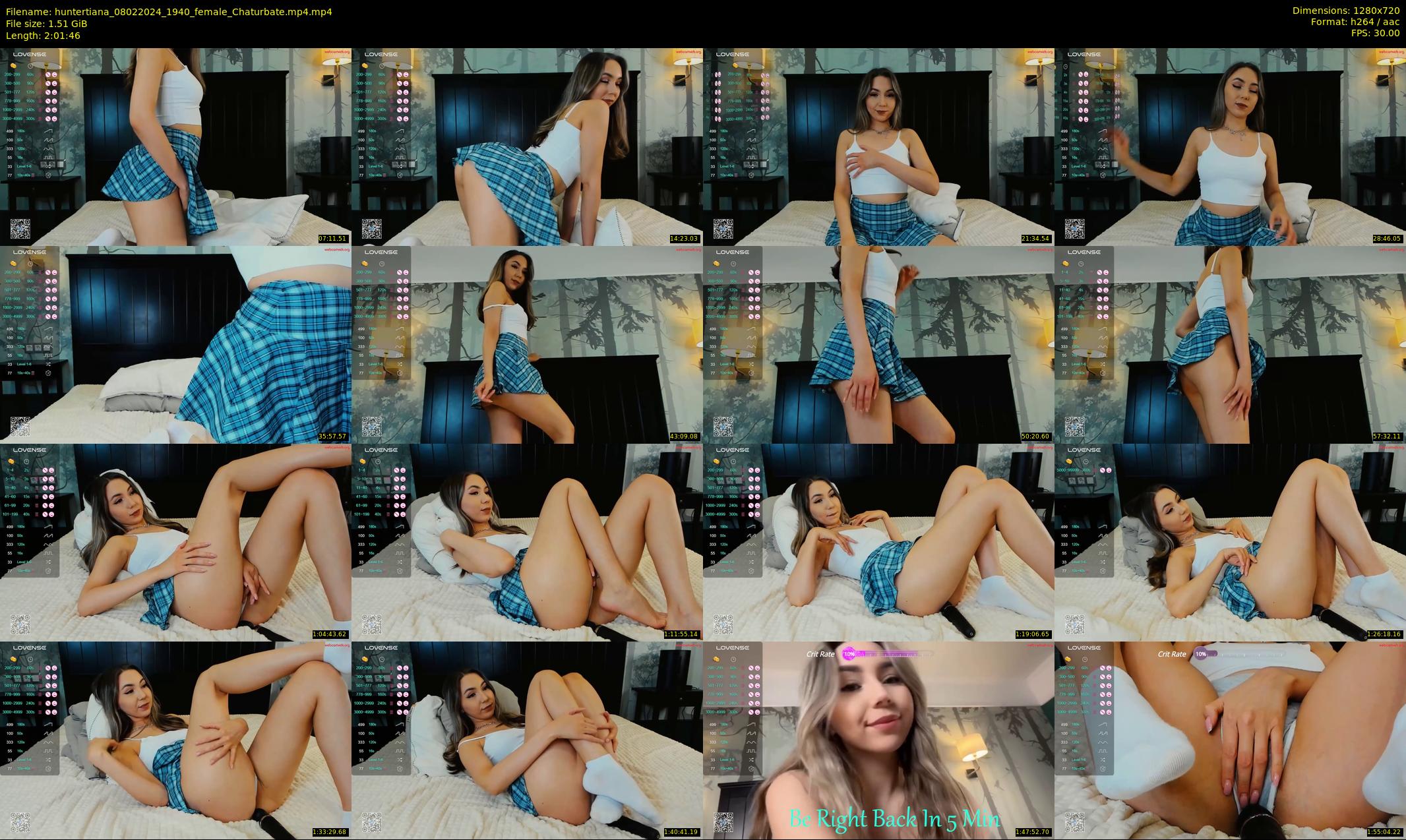 huntertiana — 122 minute Chaturbate female cam show recording, 720p, Feb 8, 2024