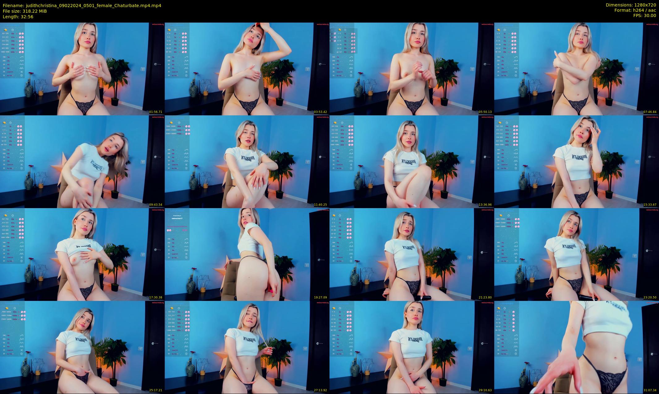 judithchristina — 33 minute Chaturbate female cam show recording, 720p, Feb 9, 2024
