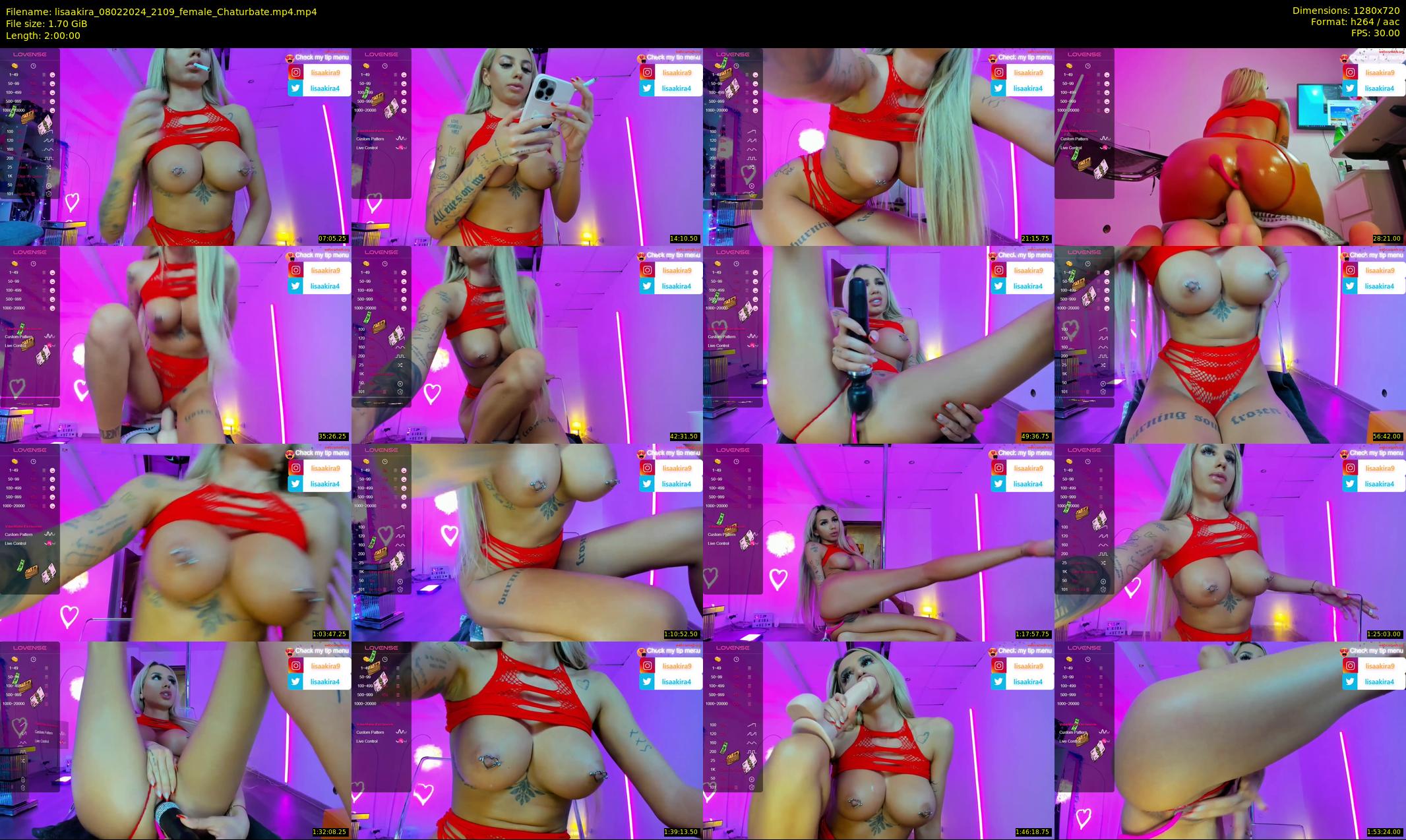 lisaakira — 120 minute Chaturbate female cam show recording, 720p, Feb 8, 2024
