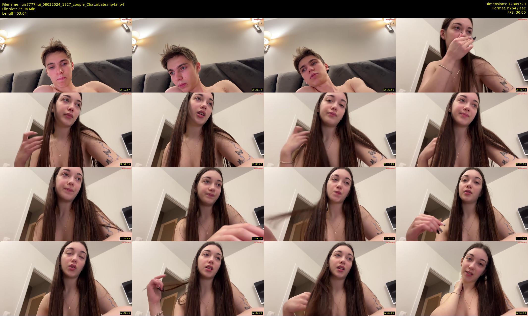 luis7777hui — 4 minute Chaturbate couple cam show recording, 720p, Feb 8, 2024