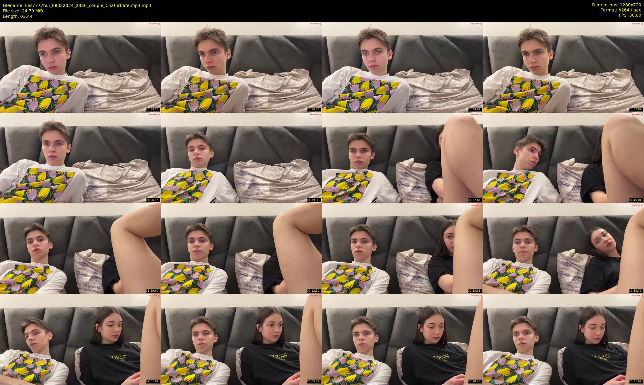 luis7777hui — 4 minute Chaturbate couple cam show recording, 720p, Feb 8, 2024