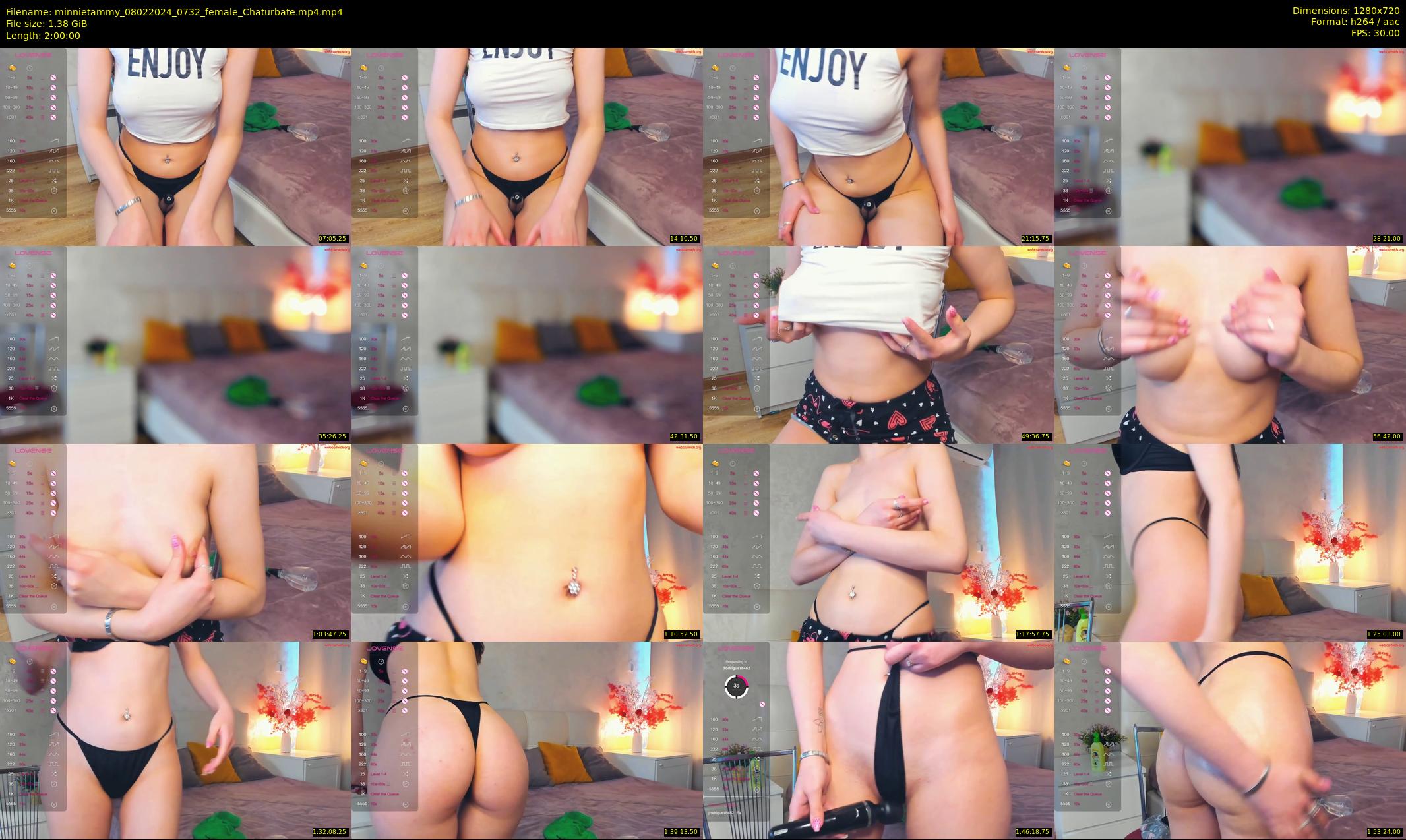 minnietammy — 120 minute Chaturbate female cam show recording, 720p, Feb 8, 2024