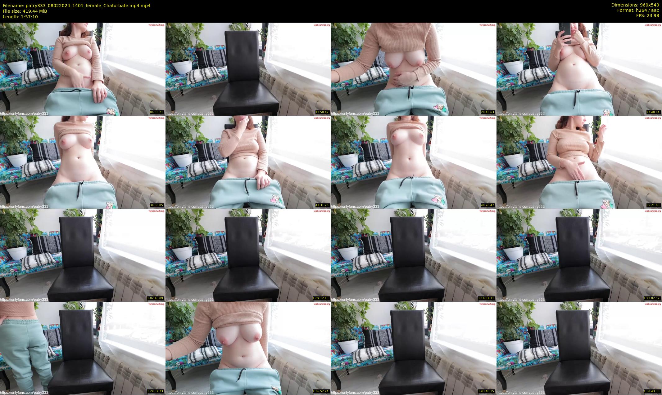 patry333 — 118 minute Chaturbate female cam show recording, 480p, Feb 8, 2024