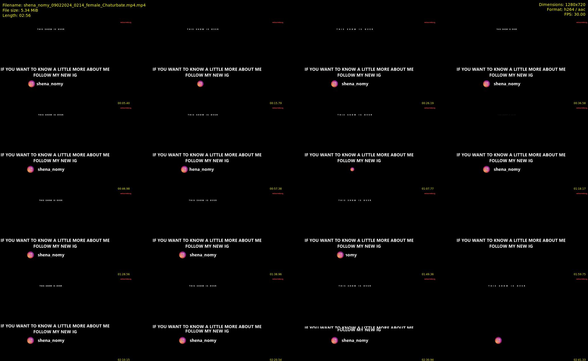 shena_nomy — 3 minute Chaturbate female cam show recording, 720p, Feb 9, 2024