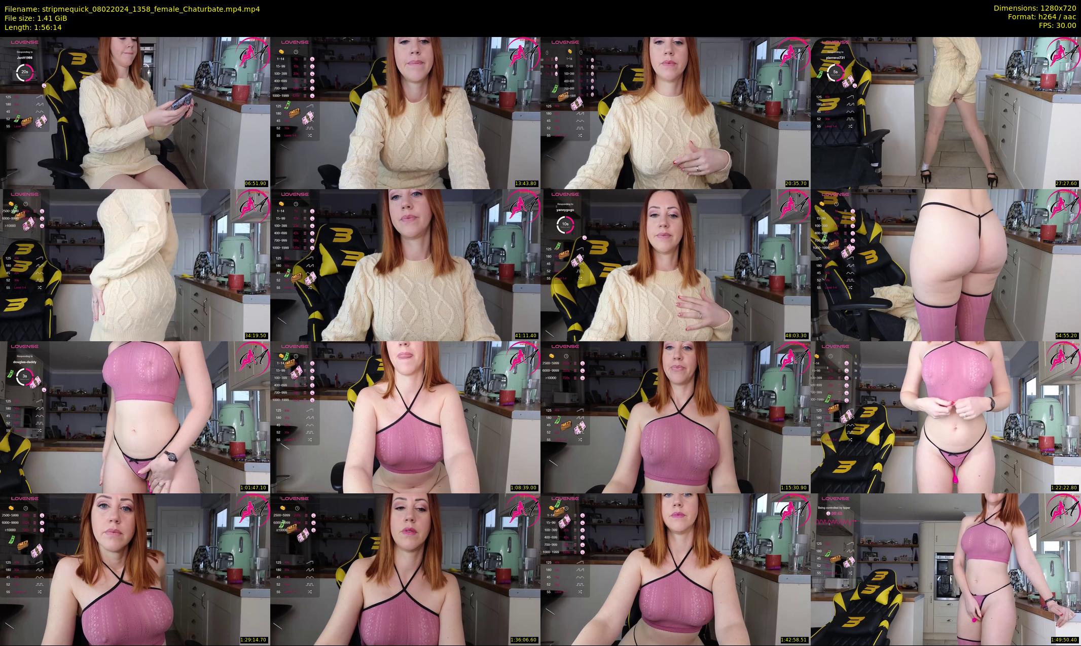 stripmequick — 117 minute Chaturbate female cam show recording, 720p, Feb 8, 2024