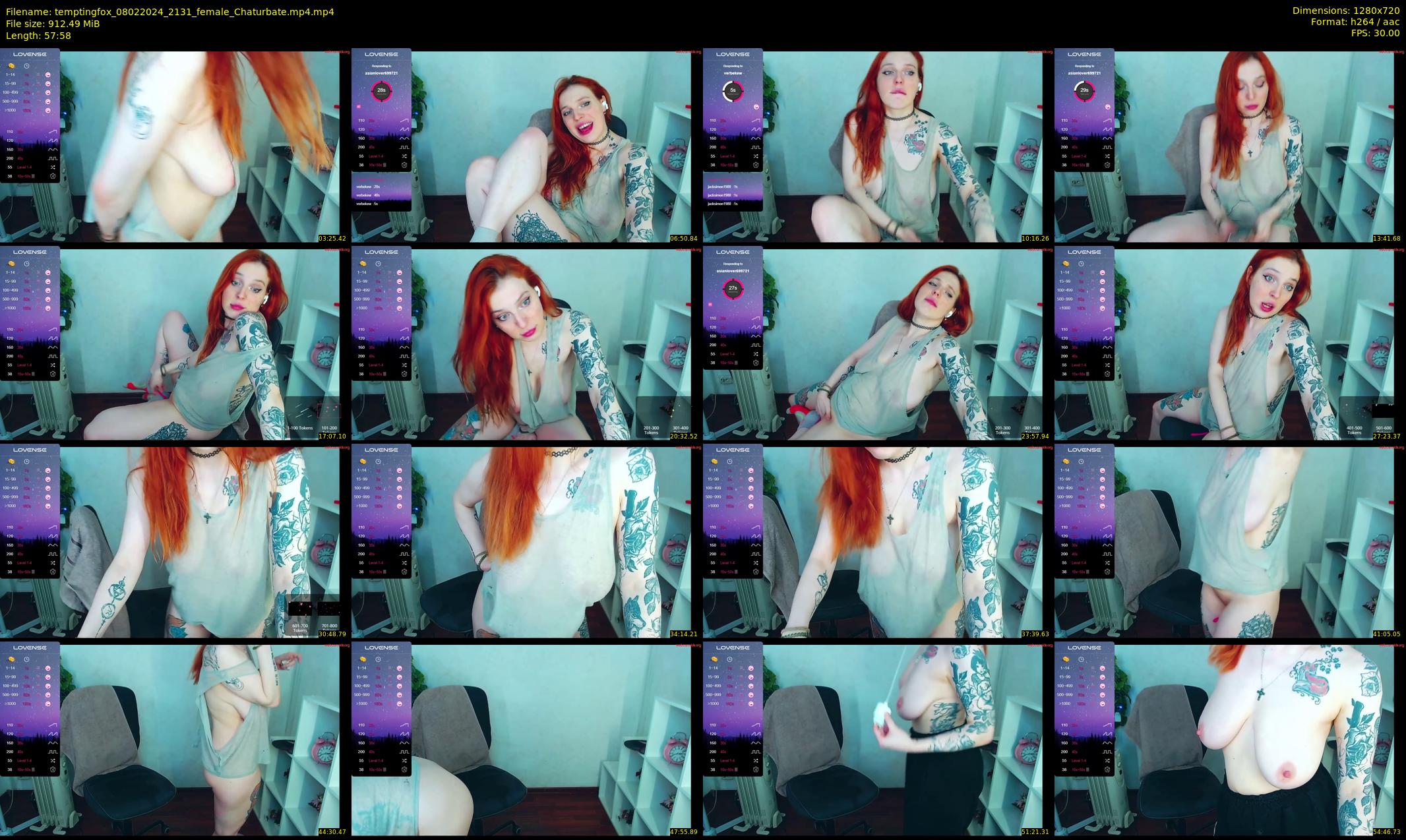 temptingfox — 58 minute Chaturbate female cam show recording, 720p, Feb 8, 2024