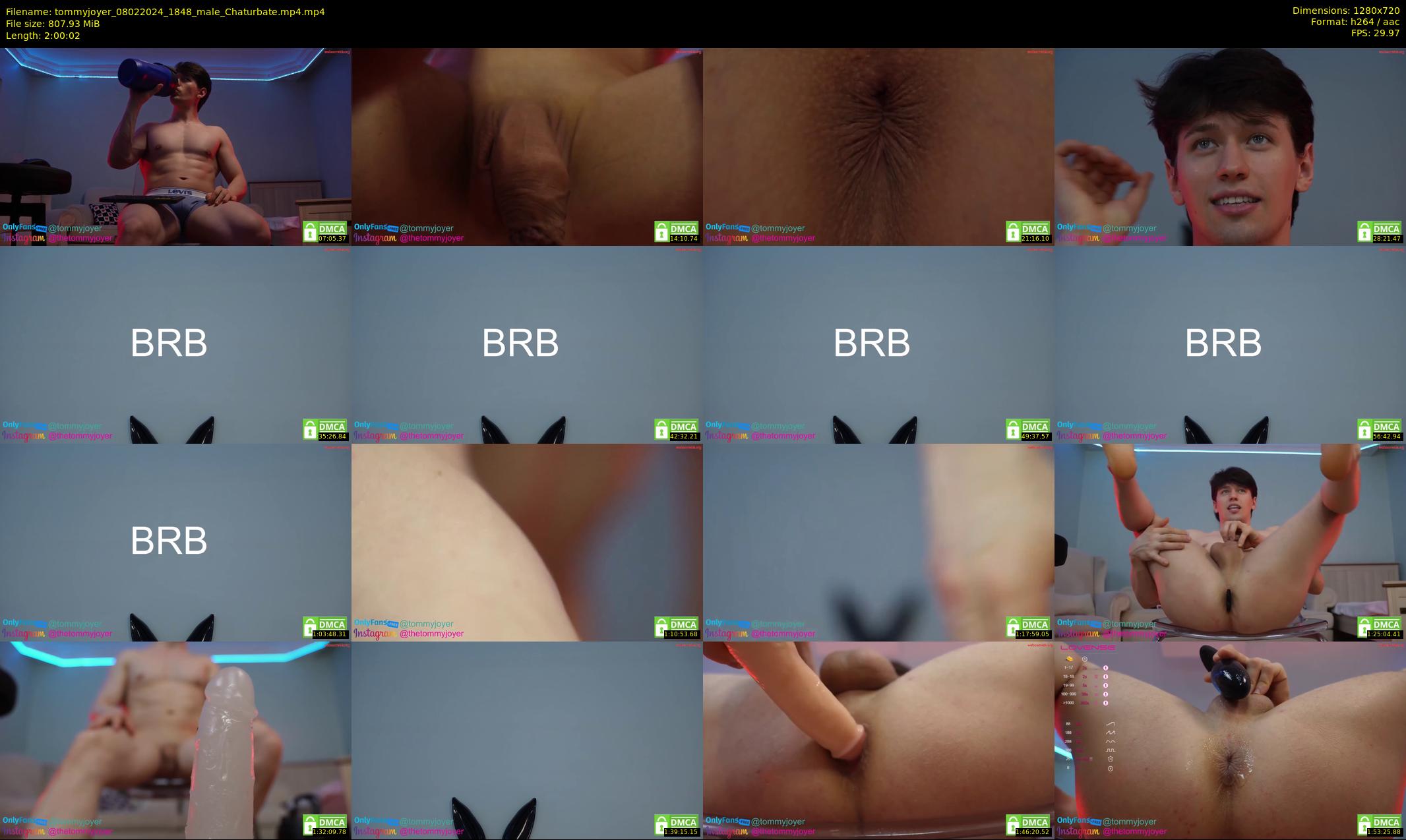 tommyjoyer — 121 minute Chaturbate male cam show recording, 720p, Feb 8, 2024