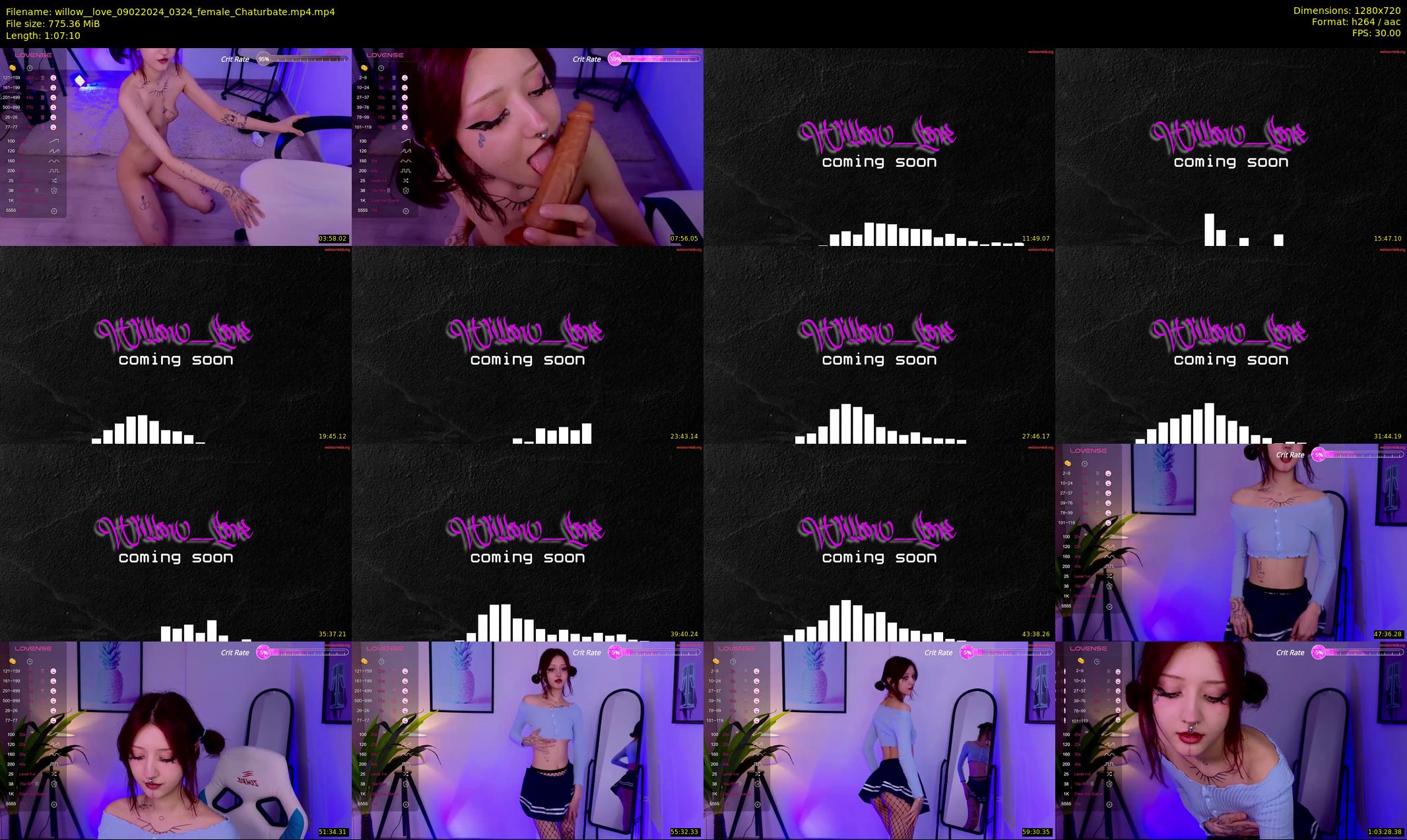 willow__love — 68 minute Chaturbate female cam show recording, 720p, Feb 9, 2024