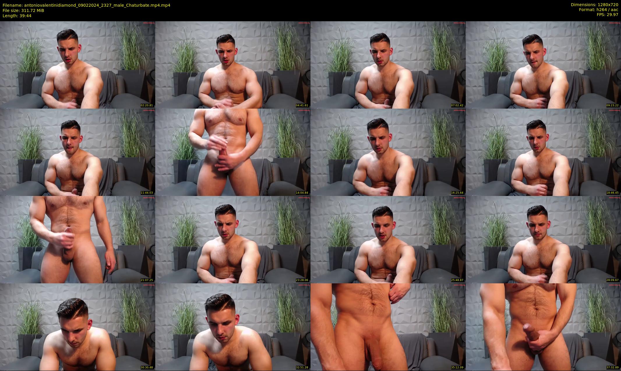 antoniovalentinidiamond — 40 minute Chaturbate male cam show recording, 720p, Feb 9, 2024