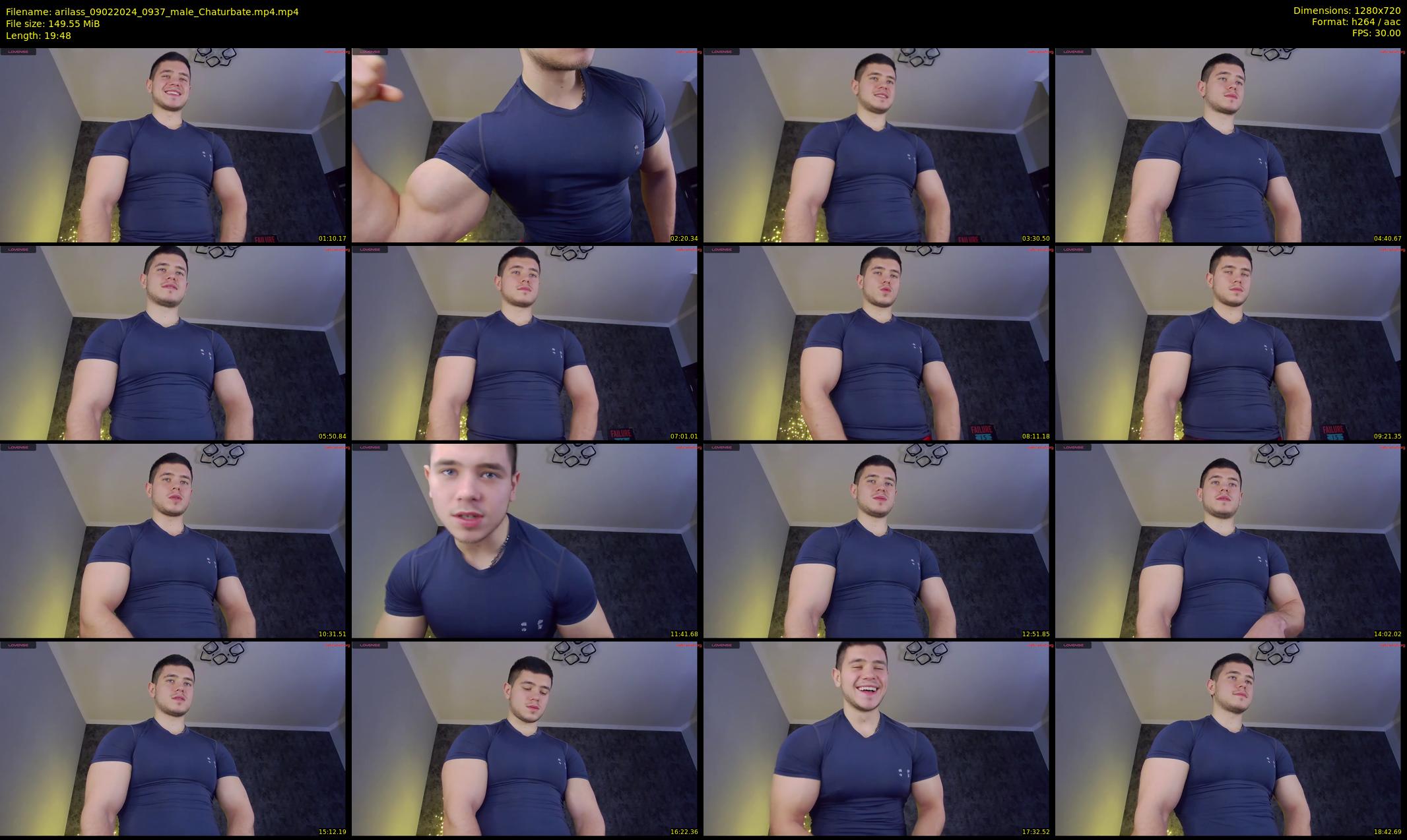 arilass — 20 minute Chaturbate male cam show recording, 720p, Feb 9, 2024