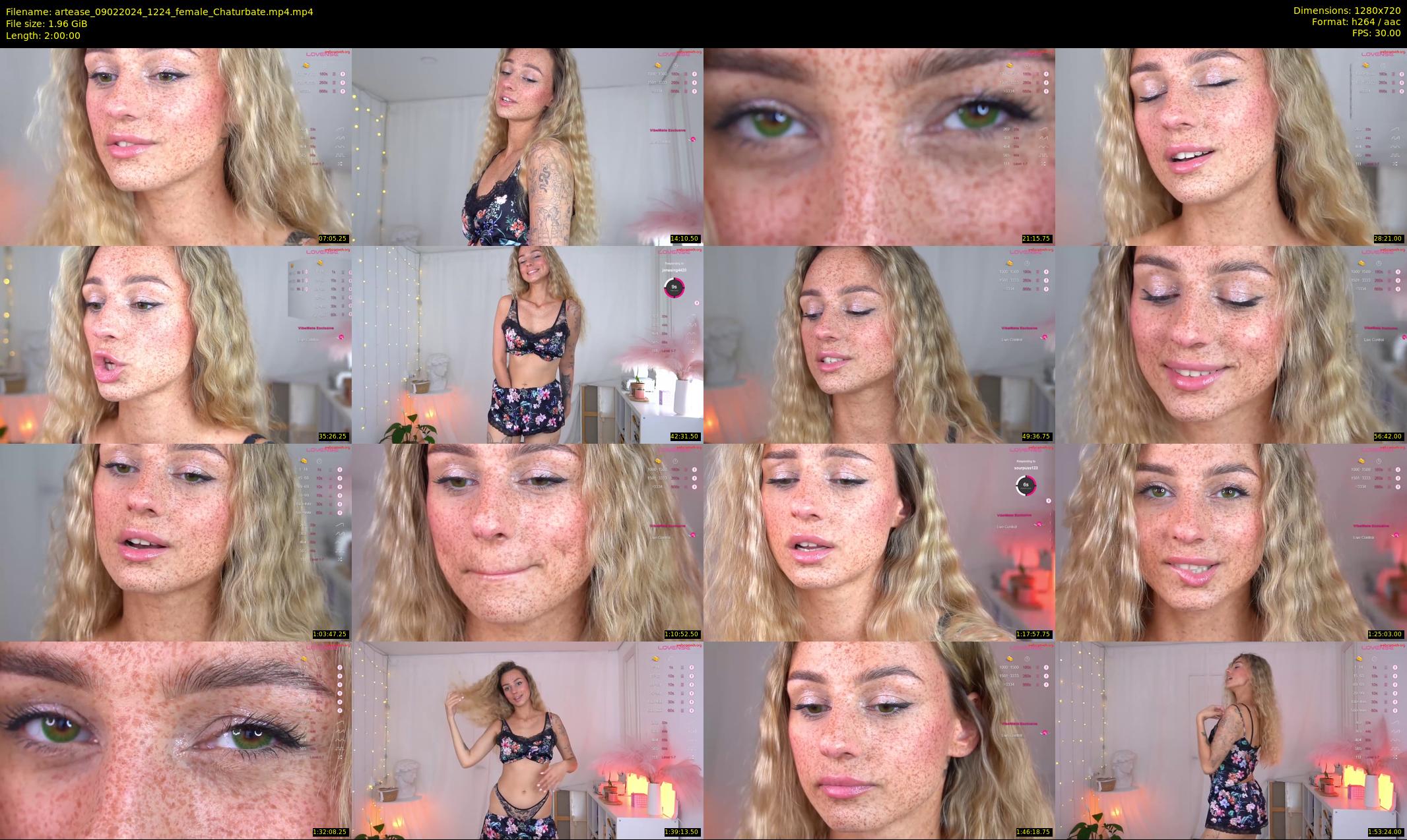 artease — 120 minute Chaturbate female cam show recording, 720p, Feb 9, 2024