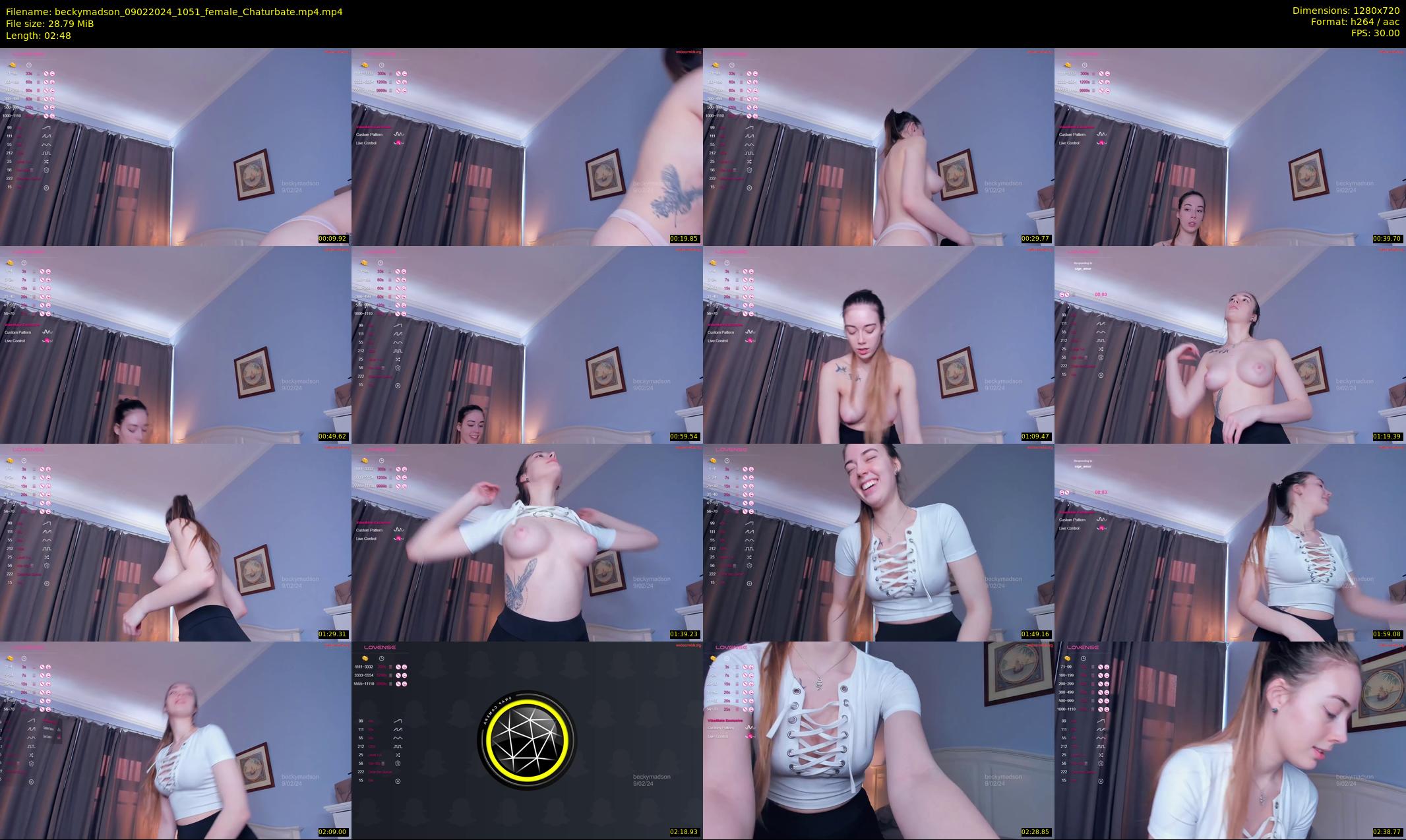beckymadson — 3 minute Chaturbate female cam show recording, 720p, Feb 9, 2024