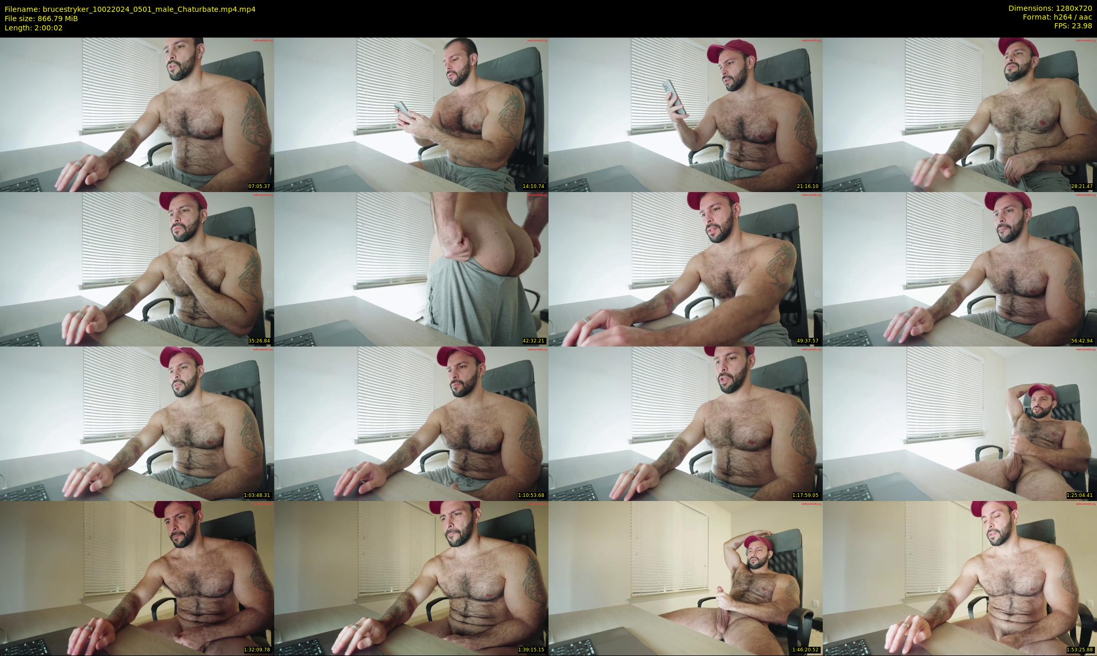 brucestryker — 121 minute Chaturbate male cam show recording, 720p, Feb 10, 2024