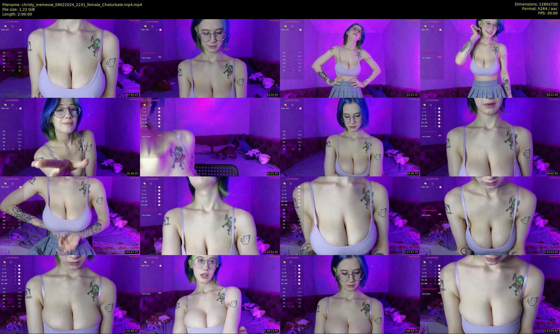 christy_memeow — 120 minute Chaturbate female cam show recording, 720p, Feb 9, 2024