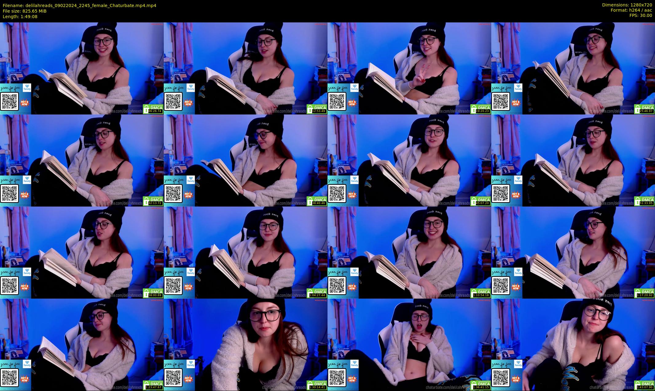 delilahreads — 110 minute Chaturbate female cam show recording, 720p, Feb 9, 2024