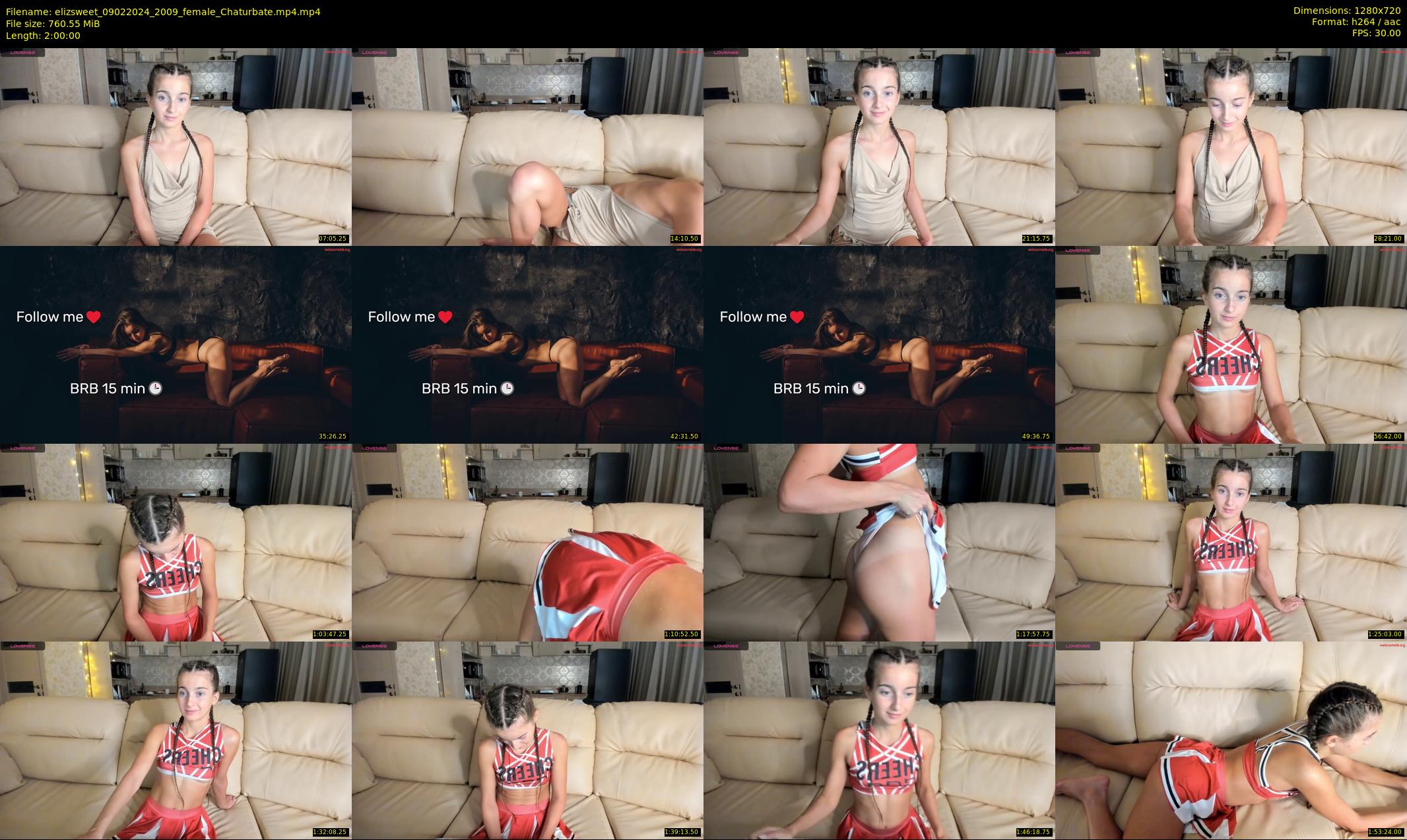 elizsweet — 120 minute Chaturbate female cam show recording, 720p, Feb 9, 2024